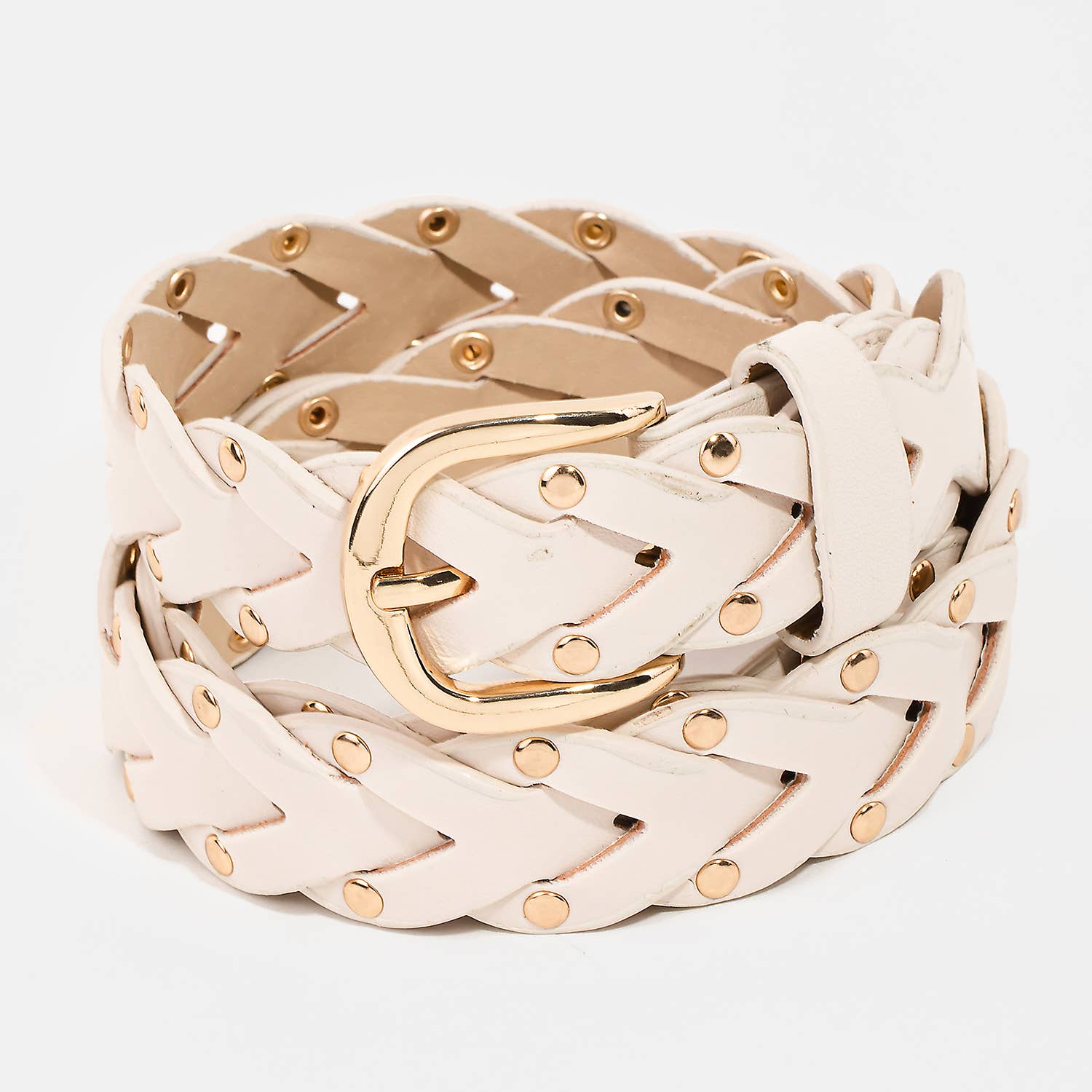 Braided Design Fashion Vegan Leather Belt: IV