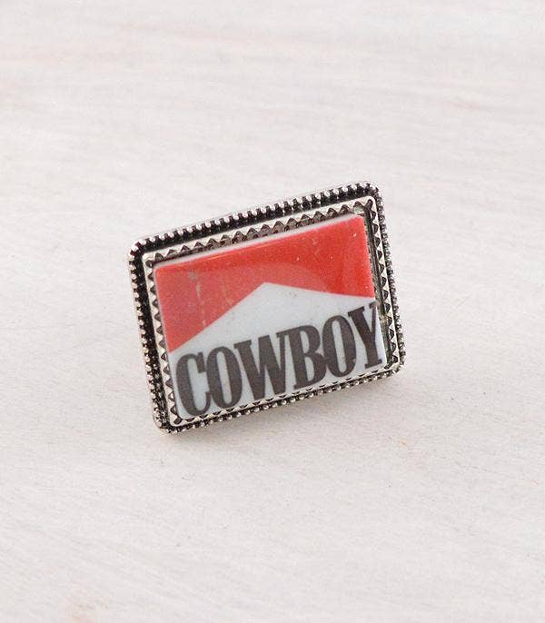 Cowboy Concho Ring: Silver