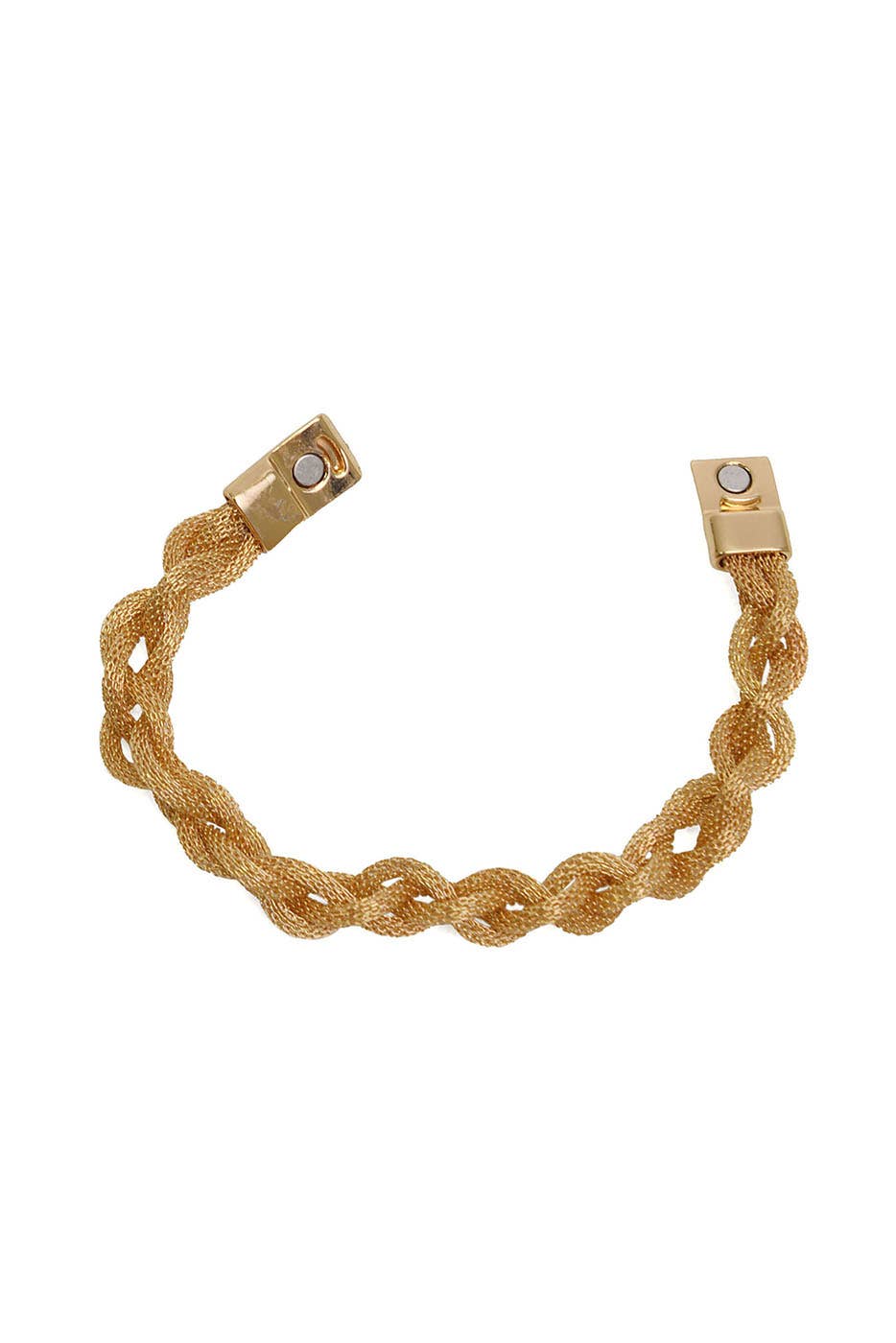 Braided Mesh Bracelet: Silver
