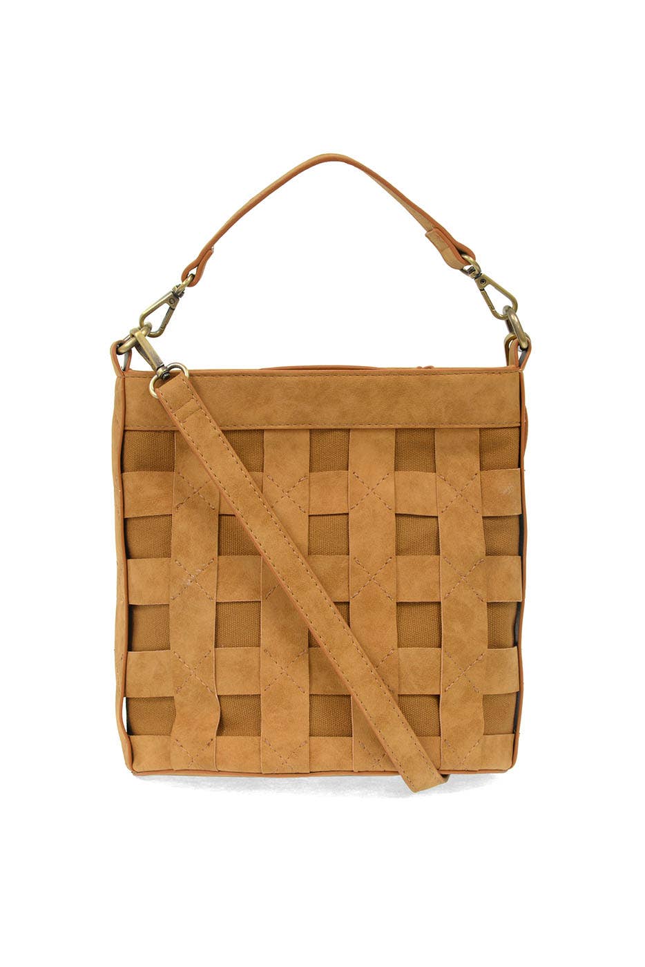 Brianna Cage Bucket Bag: Walnut