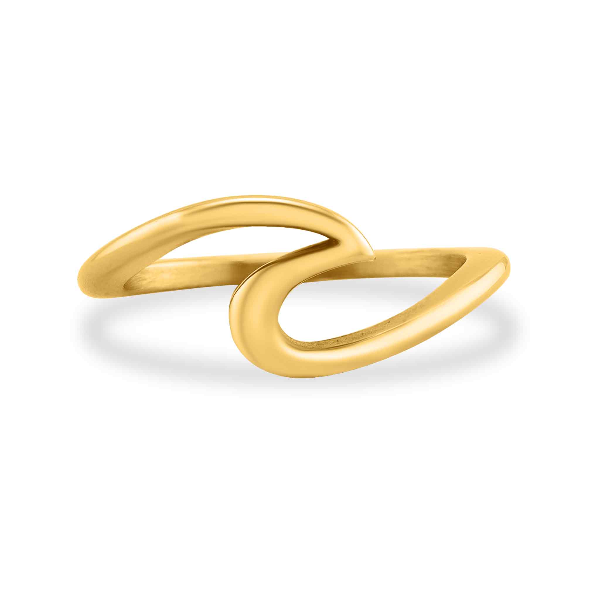 18K Gold Wave Ring: 7