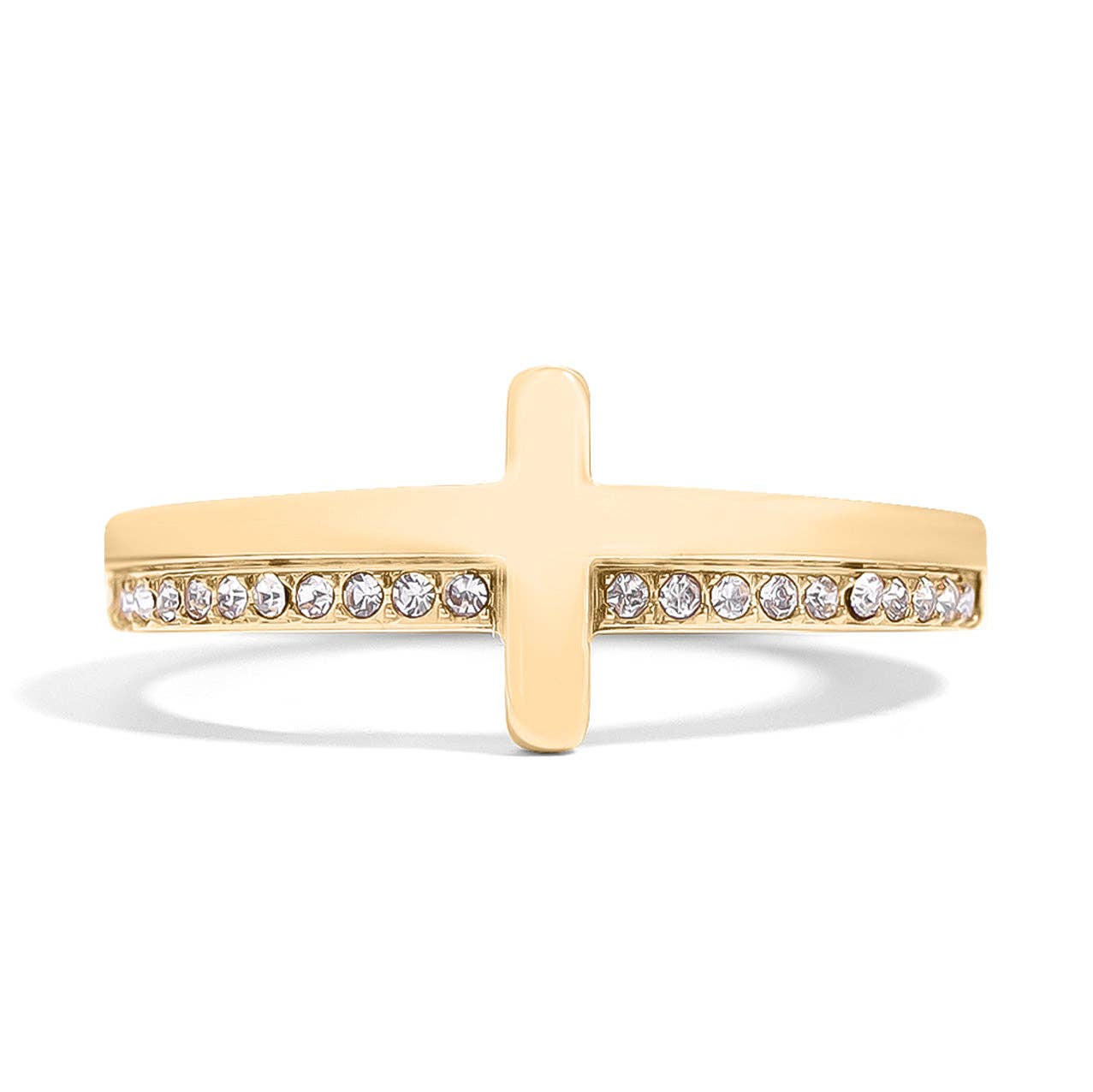 Gold Cross Ring: 7