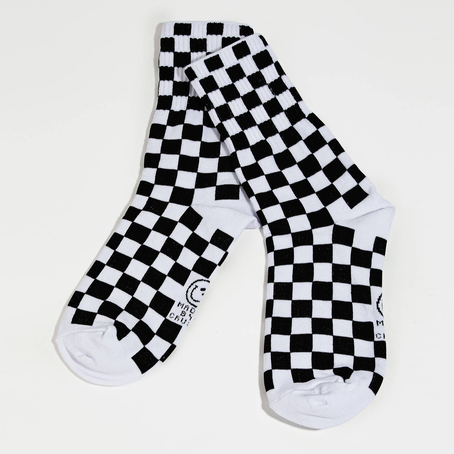 Black White Checkered Socks: MULTI