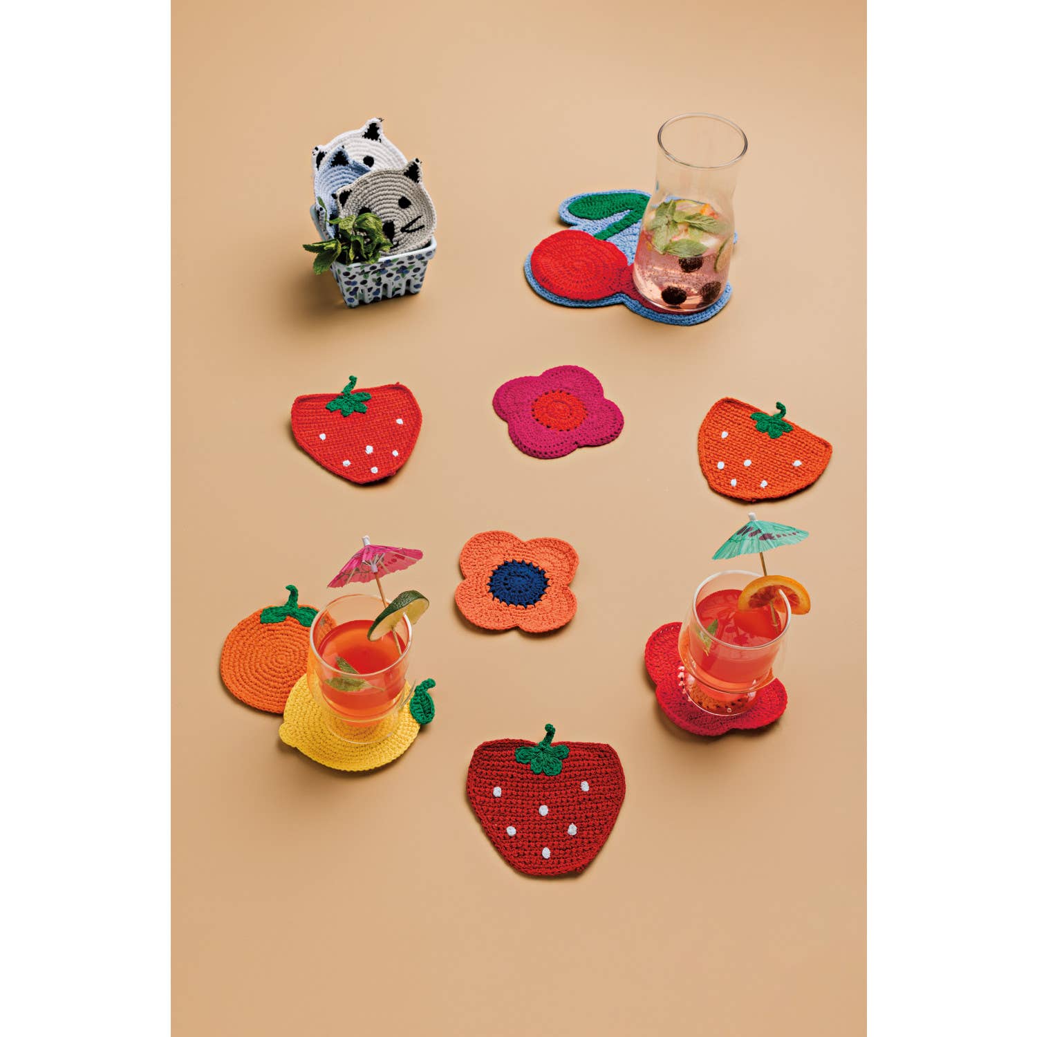 Very Cherry Crochet Trivet: Red