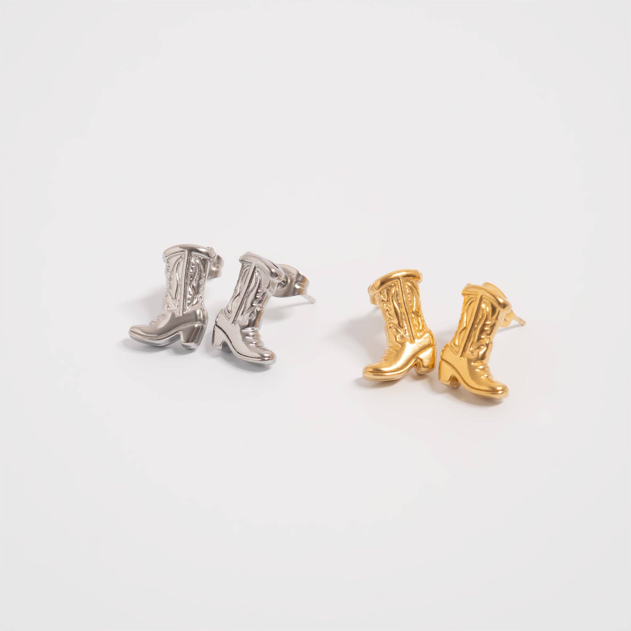 Cowboy Boot Stud Earring: Stainless