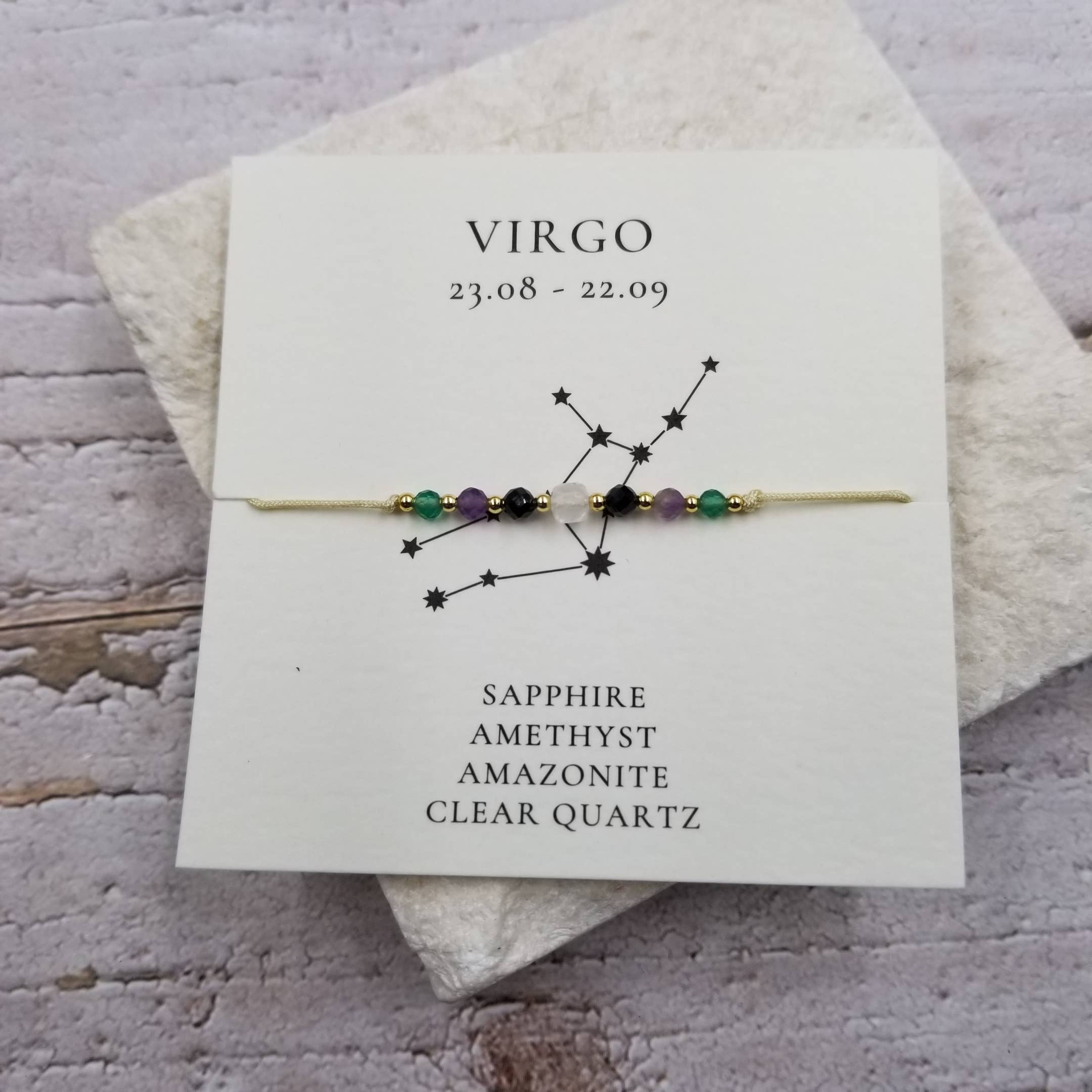 Constellation Natural Stone Bead Friendship Bracelet: ARIES