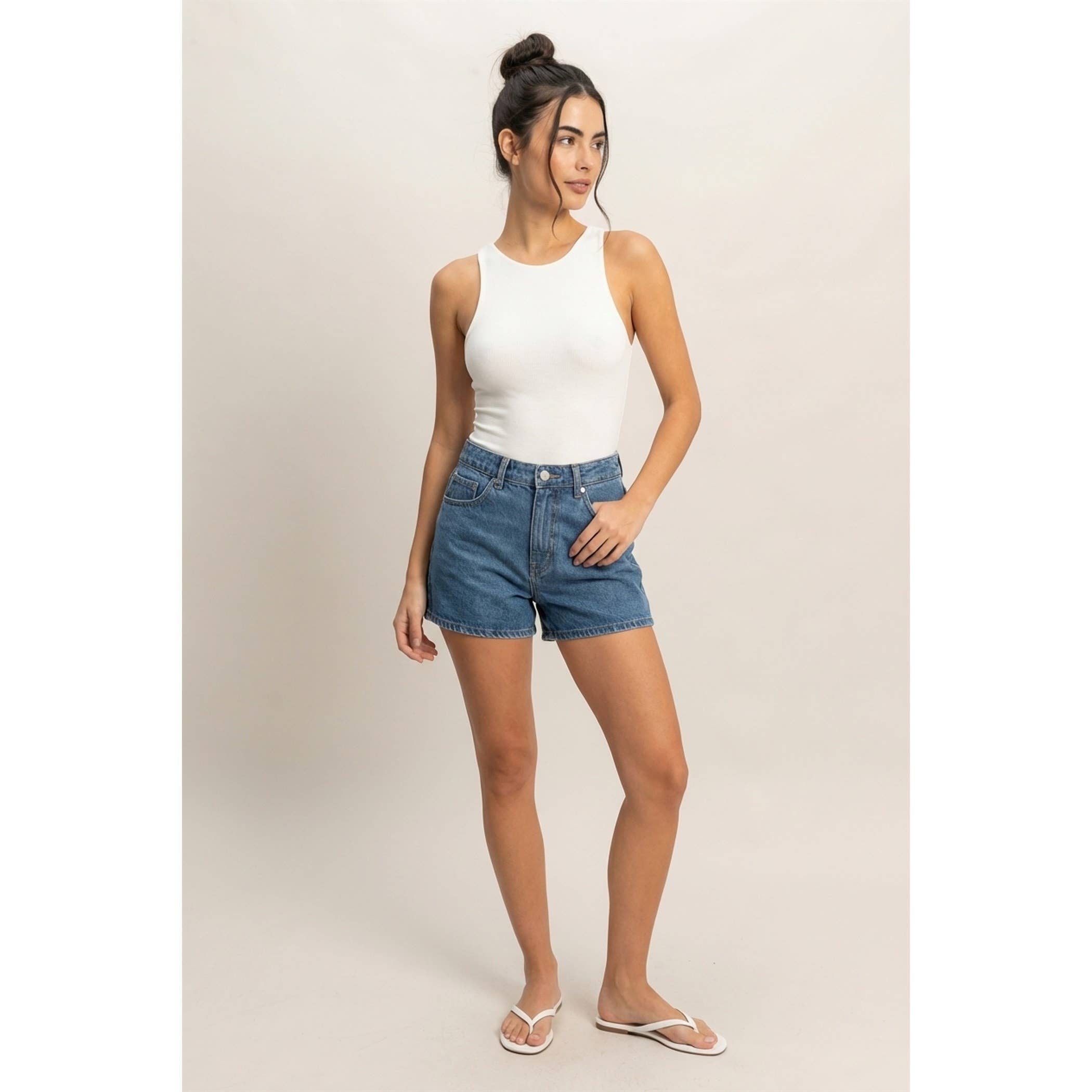 Sleeveless Tank Top Bodysuit: BLACK