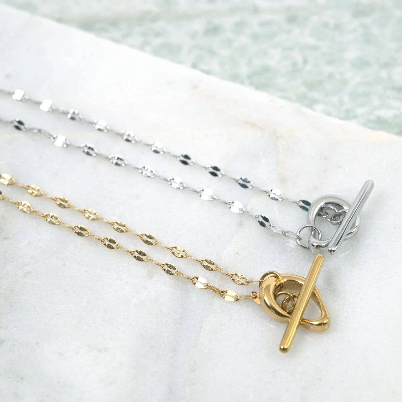 Abstract Carabiner Bracelet: Stainless