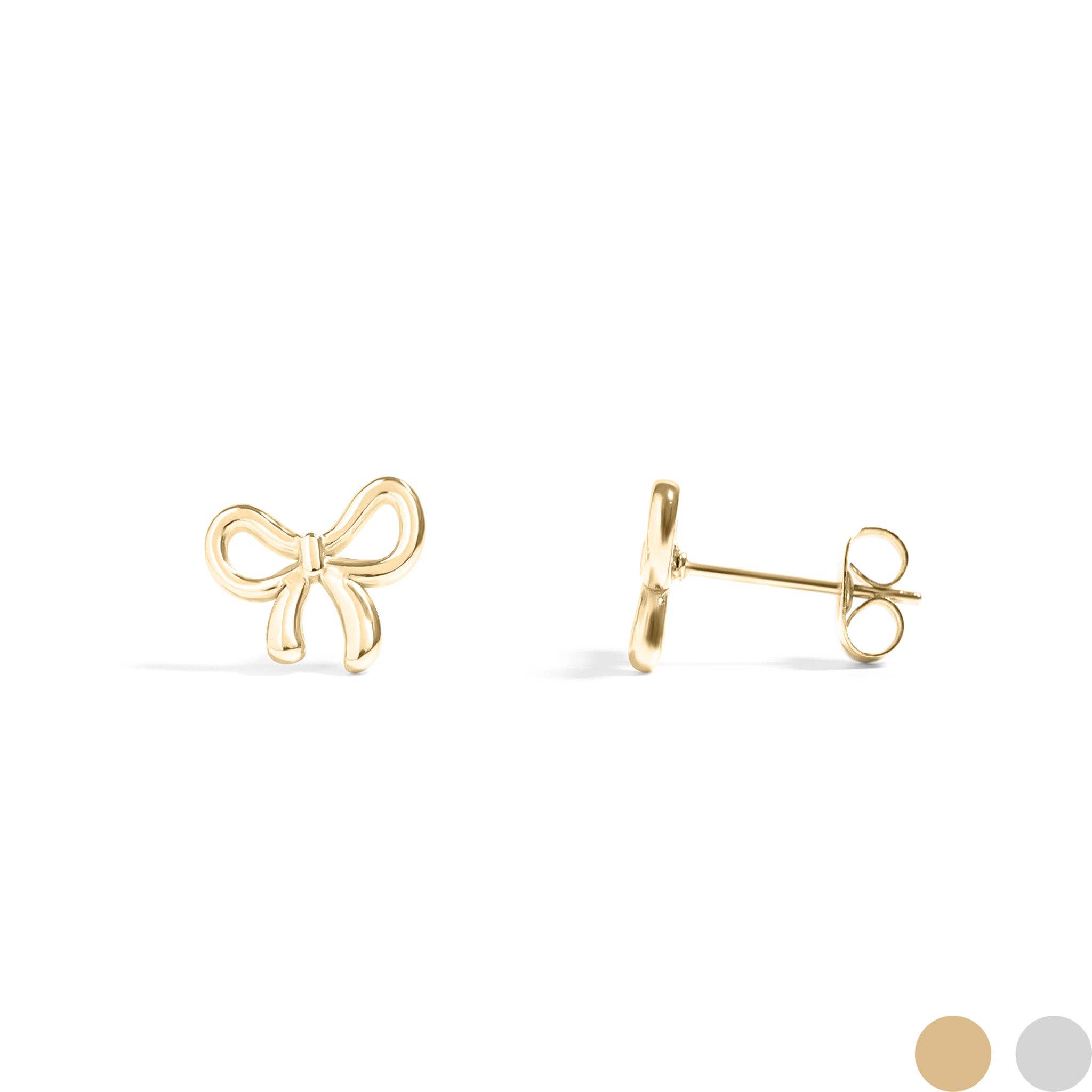 Bow Earrings: Stainless