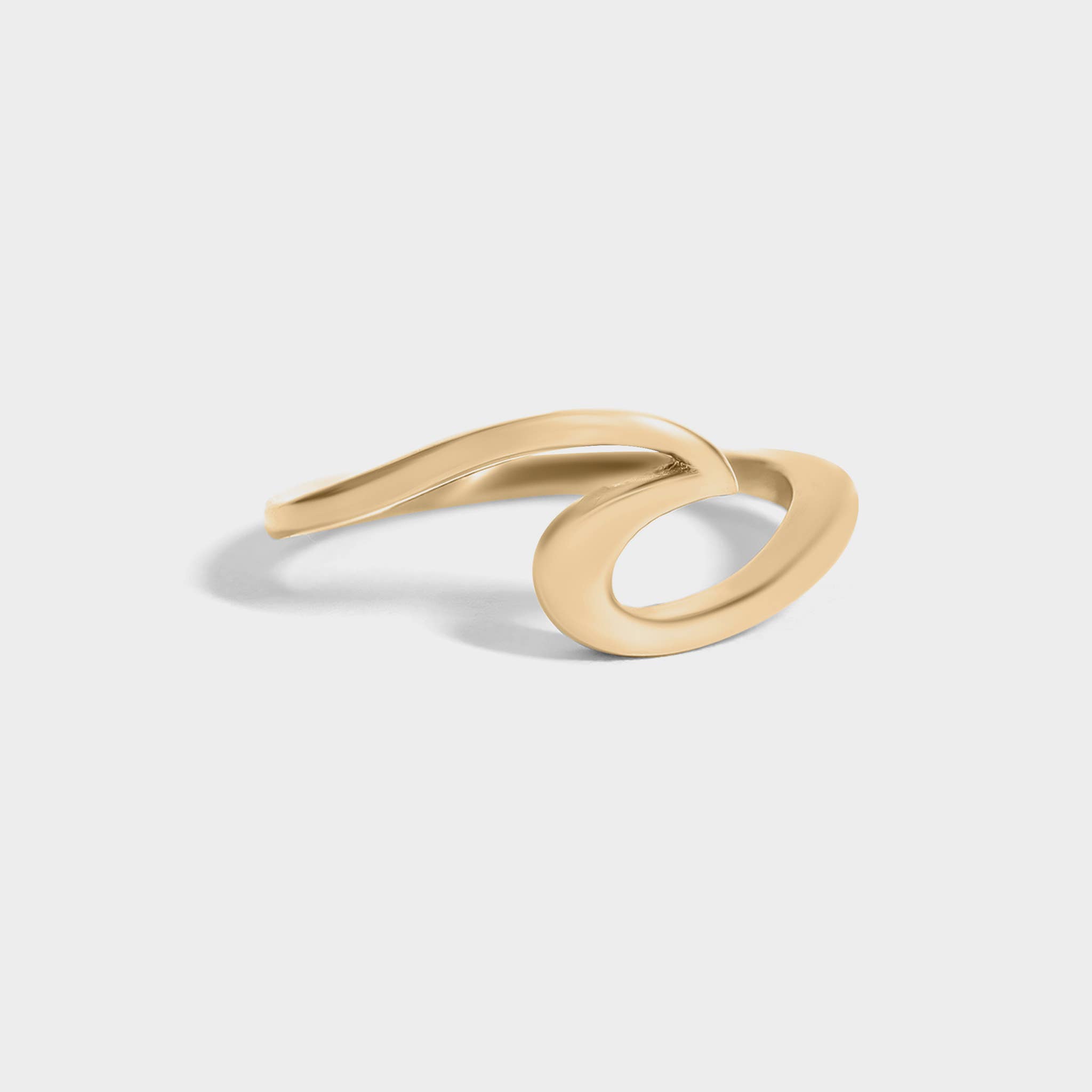 18K Gold Wave Ring: 7