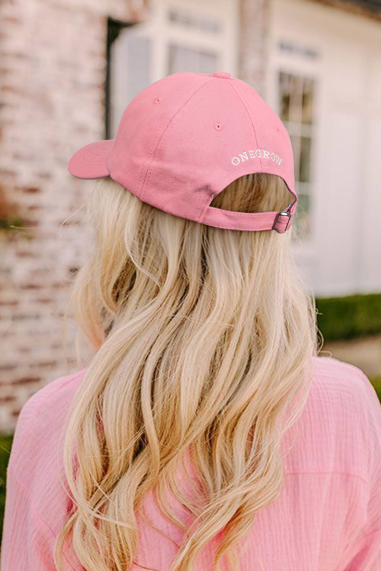 Bow Embroidered Baseball Cap Gifts: Pink, ONE SIZE