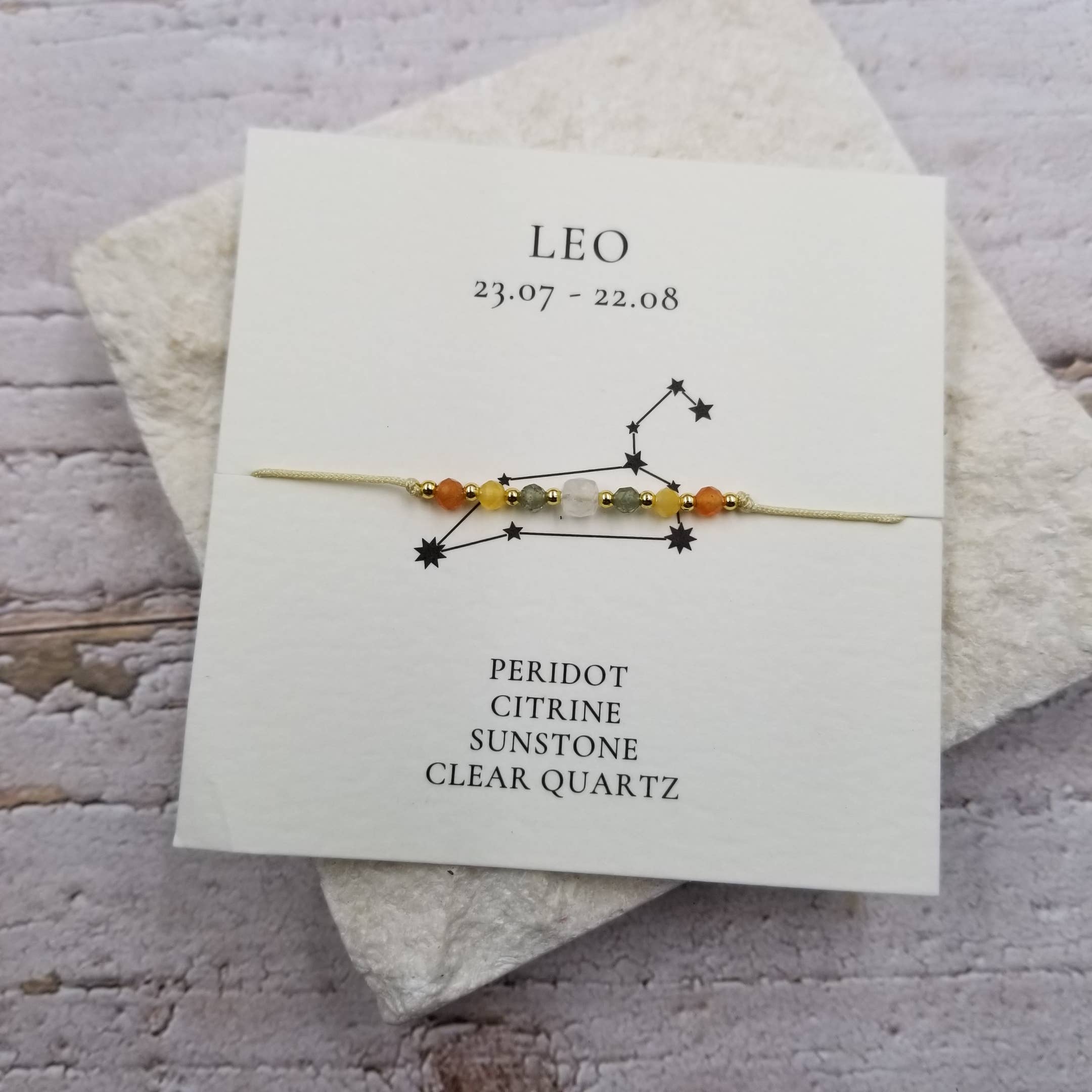 Constellation Natural Stone Bead Friendship Bracelet: ARIES