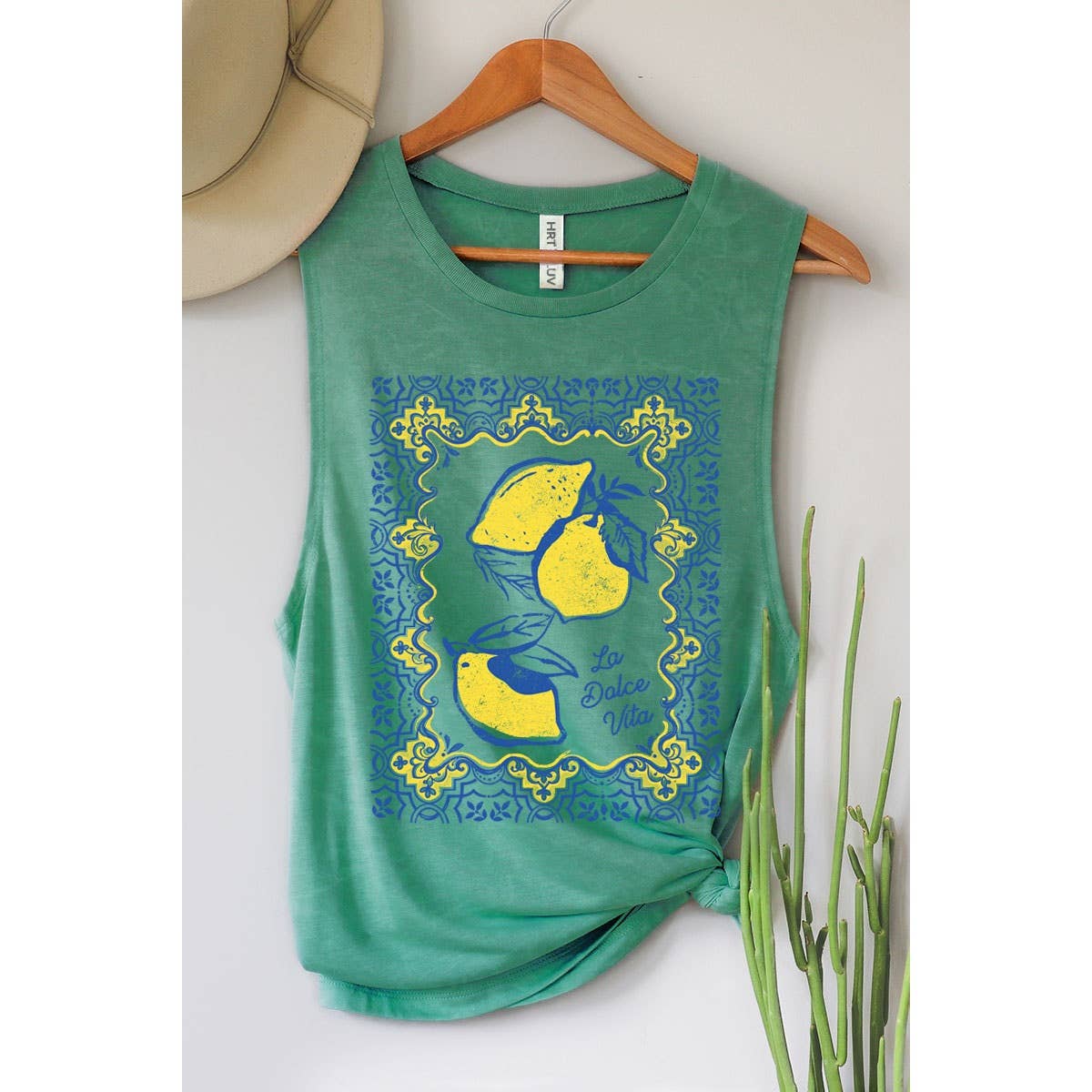 LA DOLCE VITA GRAPHIC TANK TOP: White