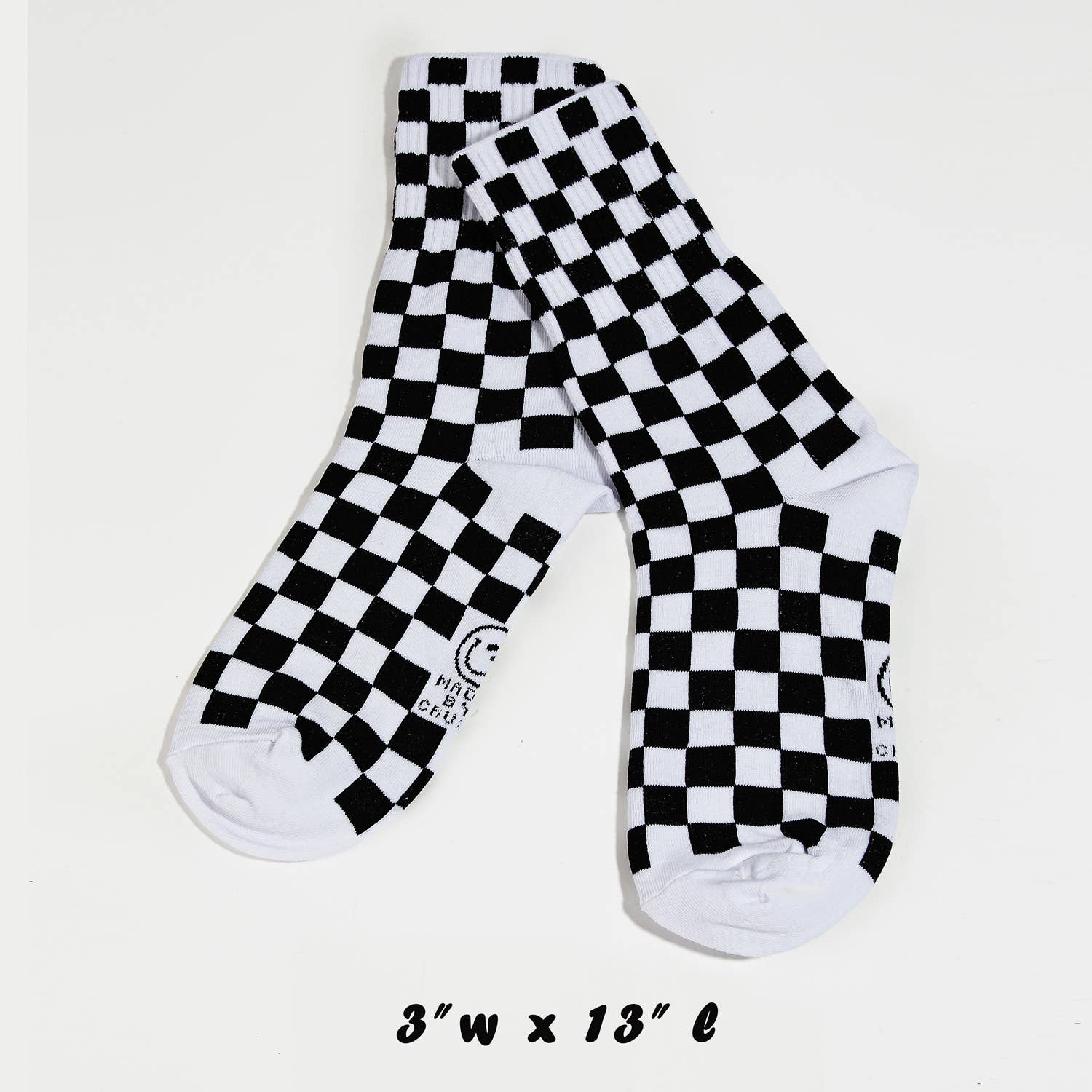 Black White Checkered Socks: MULTI