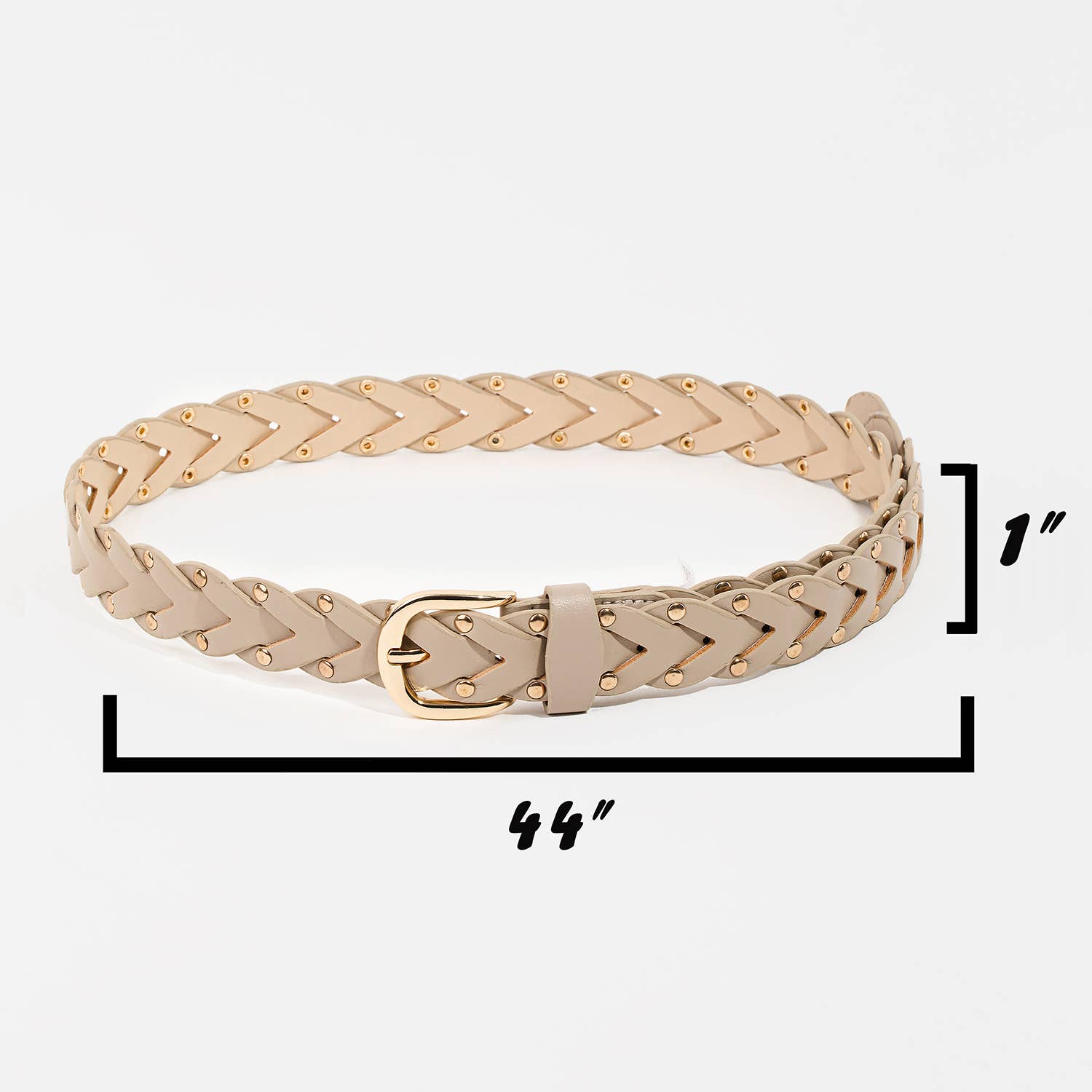 Braided Design Fashion Vegan Leather Belt: IV