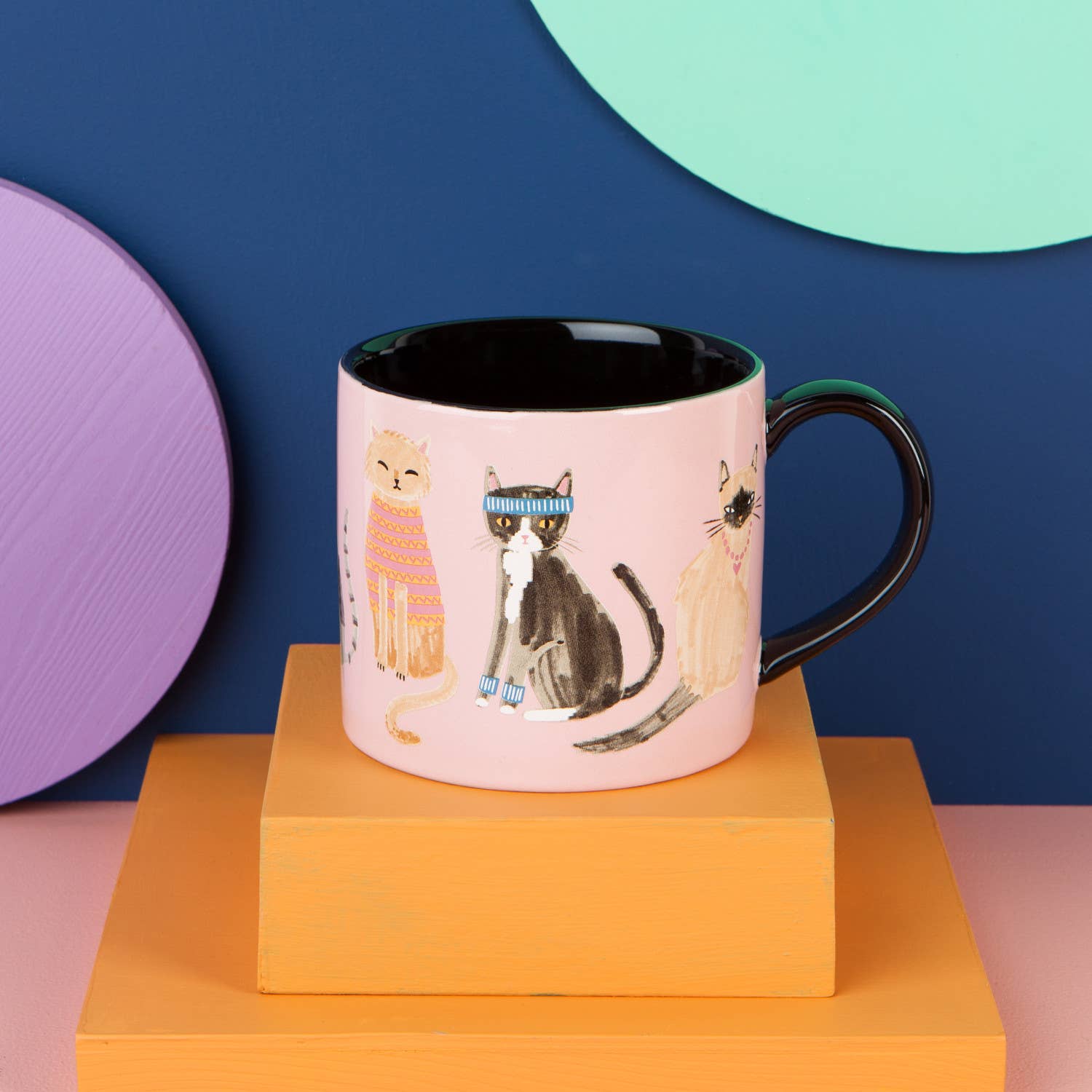 Feline Fine Mug in a Box: Multi-Colored