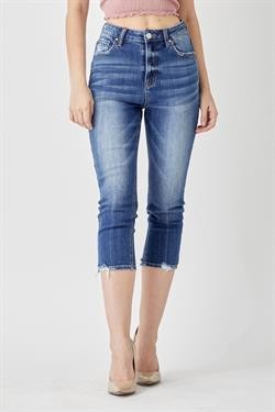 Dark High Rise Basic Capri