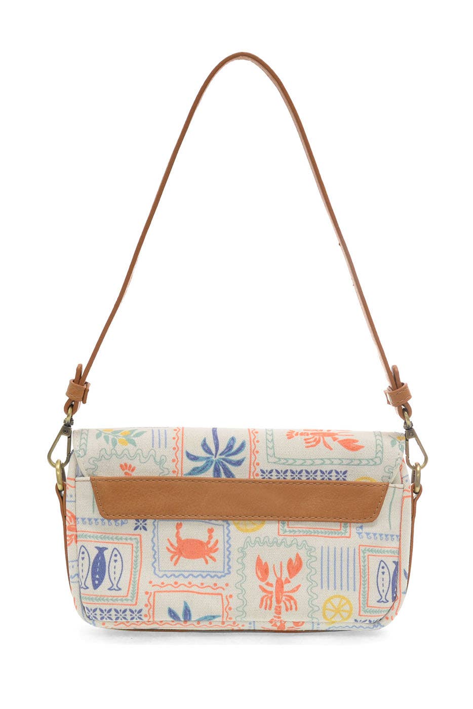 Coastal Canvas Mini Flap Crossbody: Multi