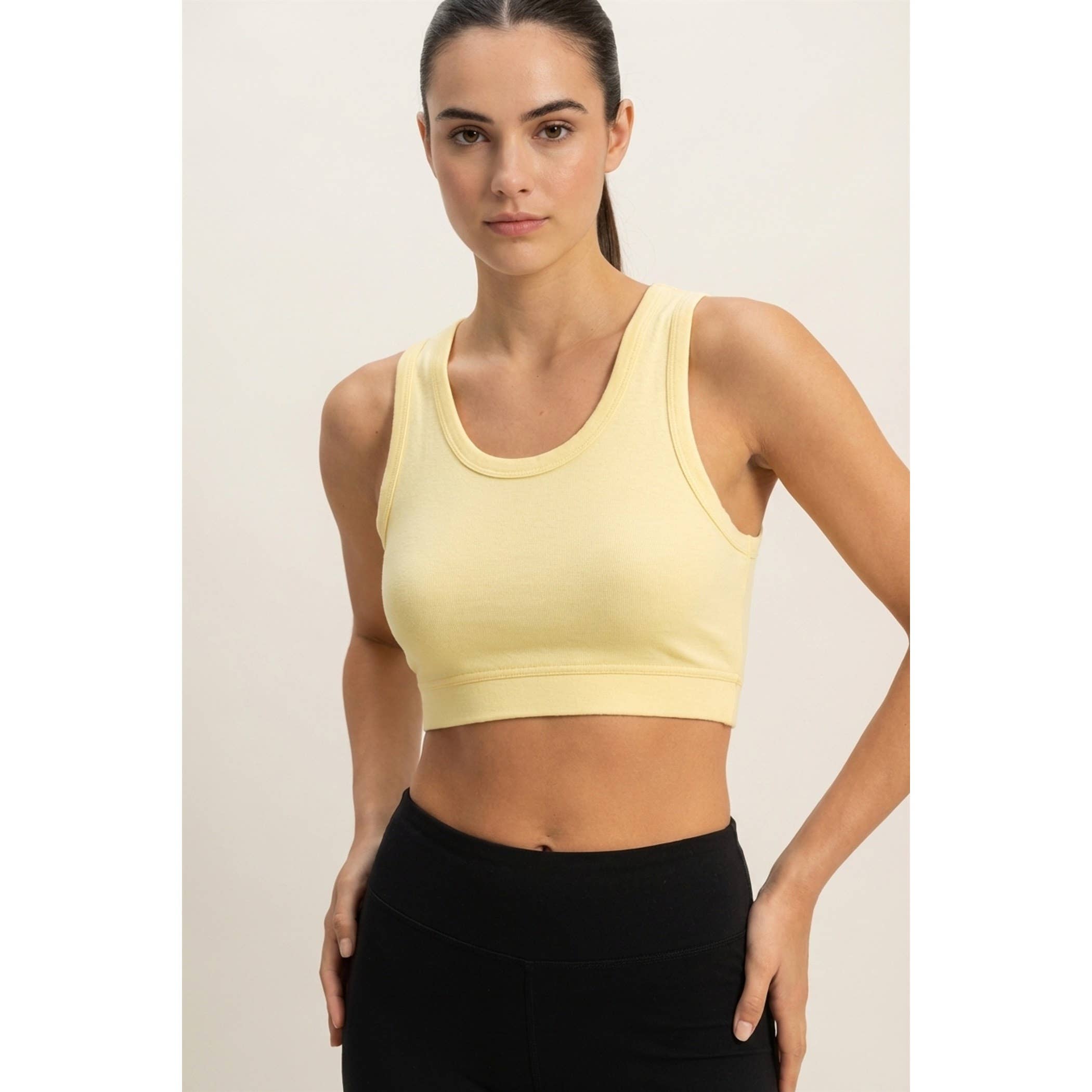 Cropped Tank Top: BUTTER