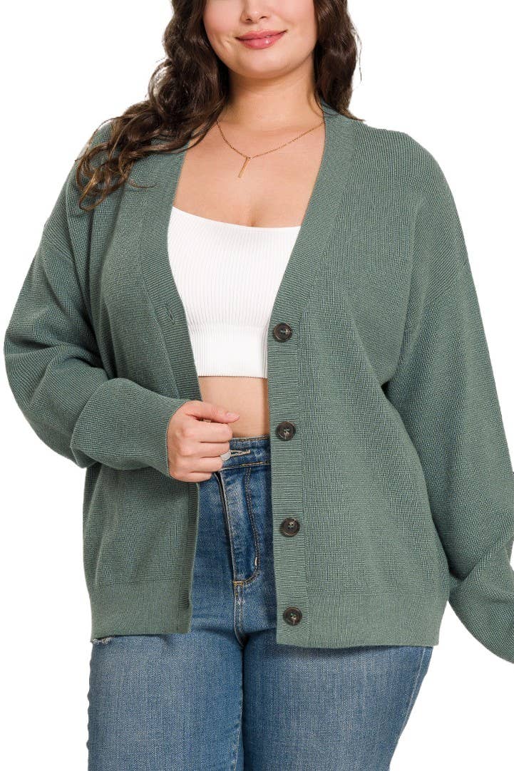 Plus Cardigan: ASH JADE