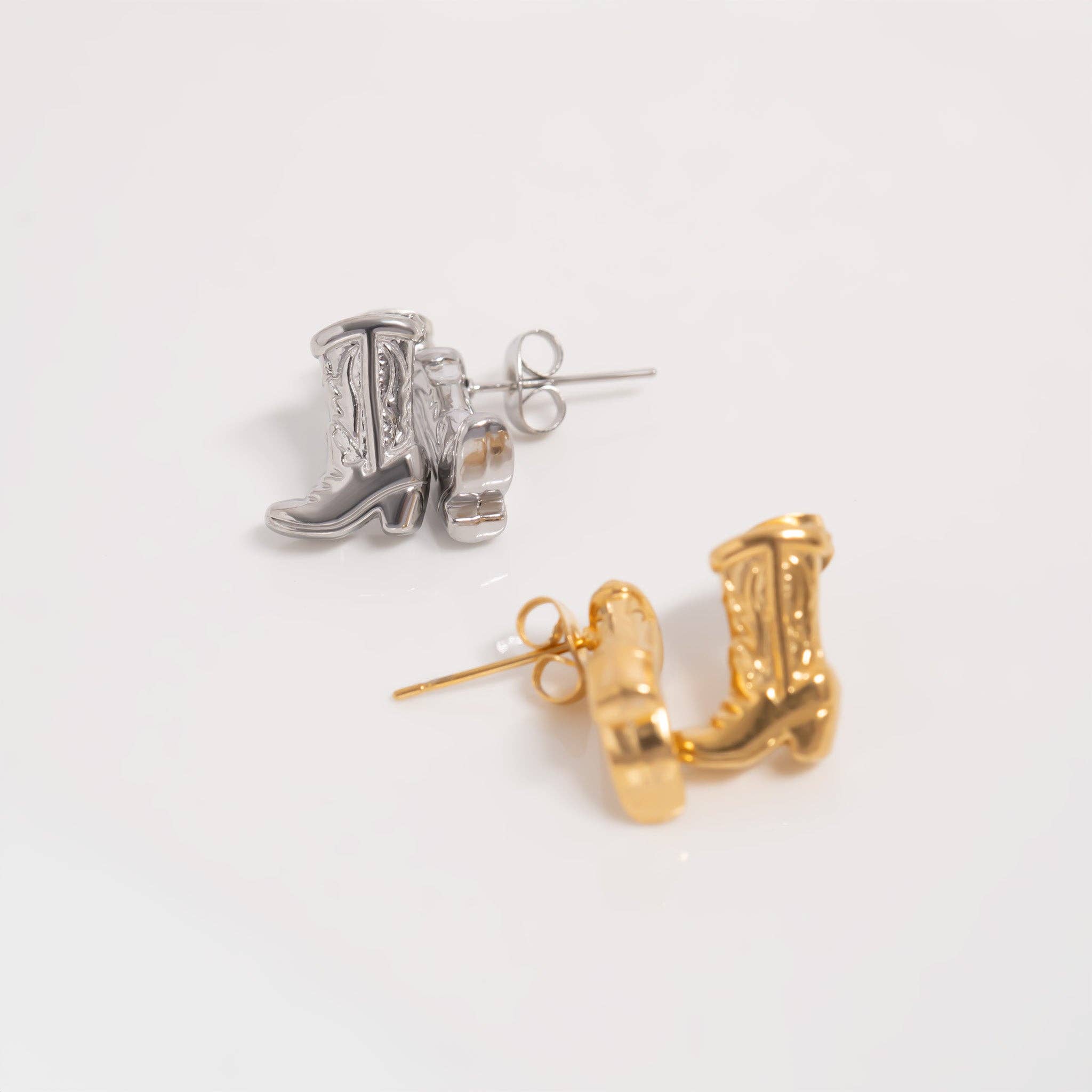 Cowboy Boot Stud Earring: Stainless