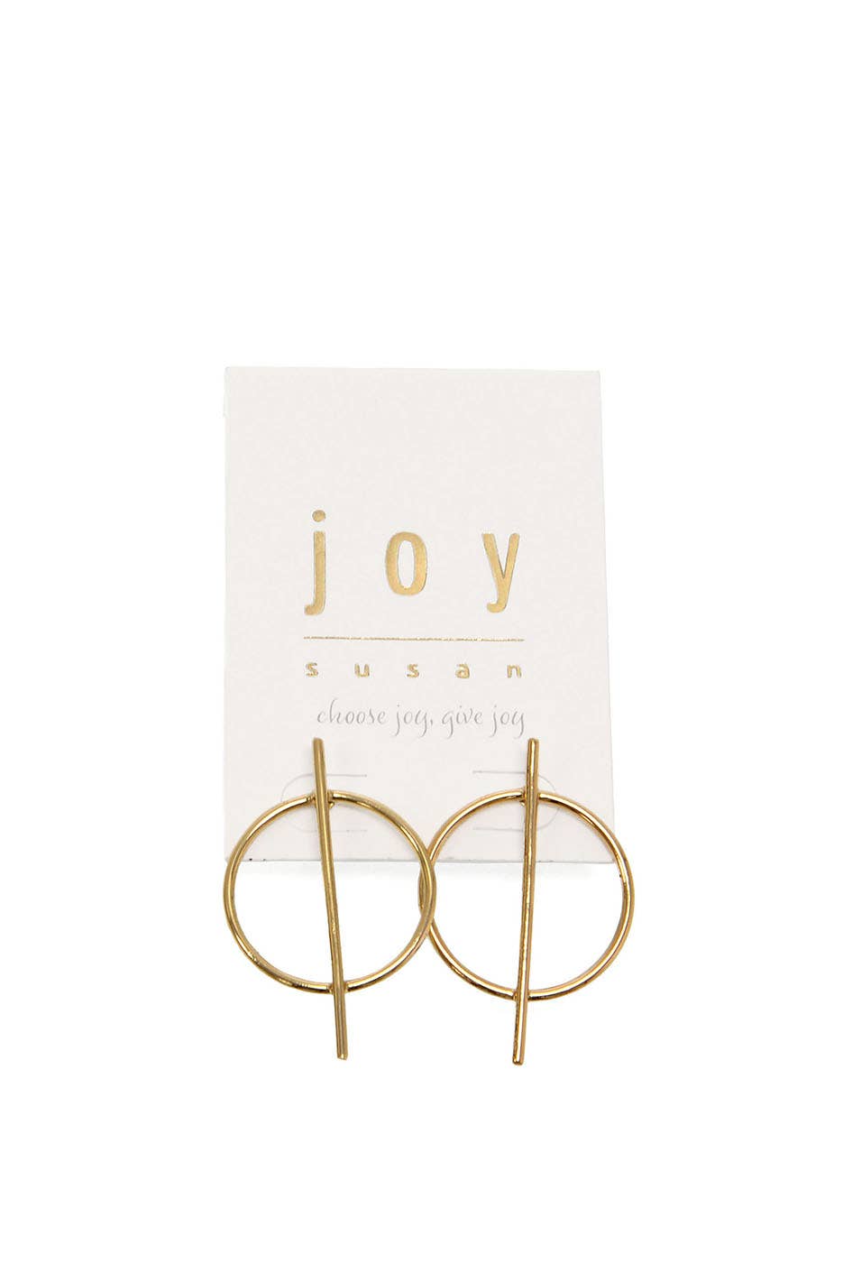 Circle+Bar Stud Earrings: Silver