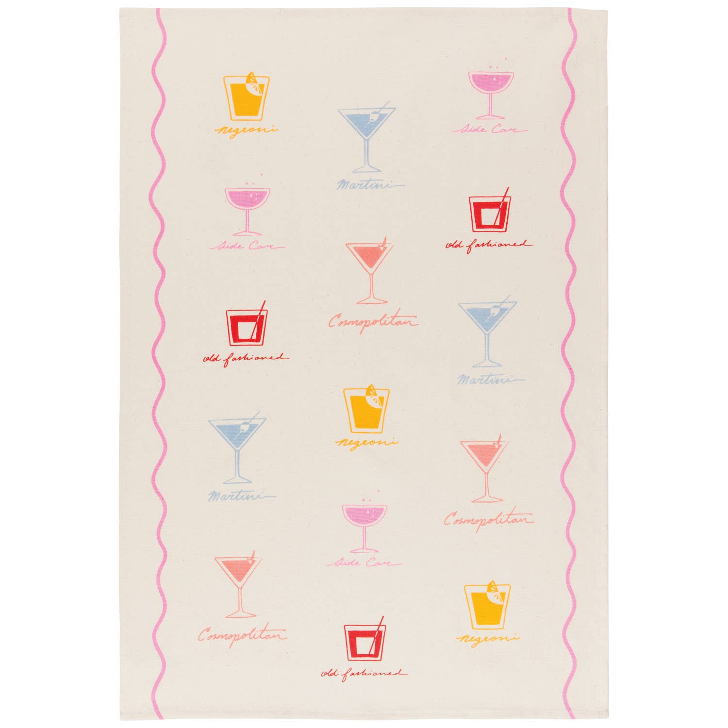 Happy Hour Dishtowel: Multi-Colored