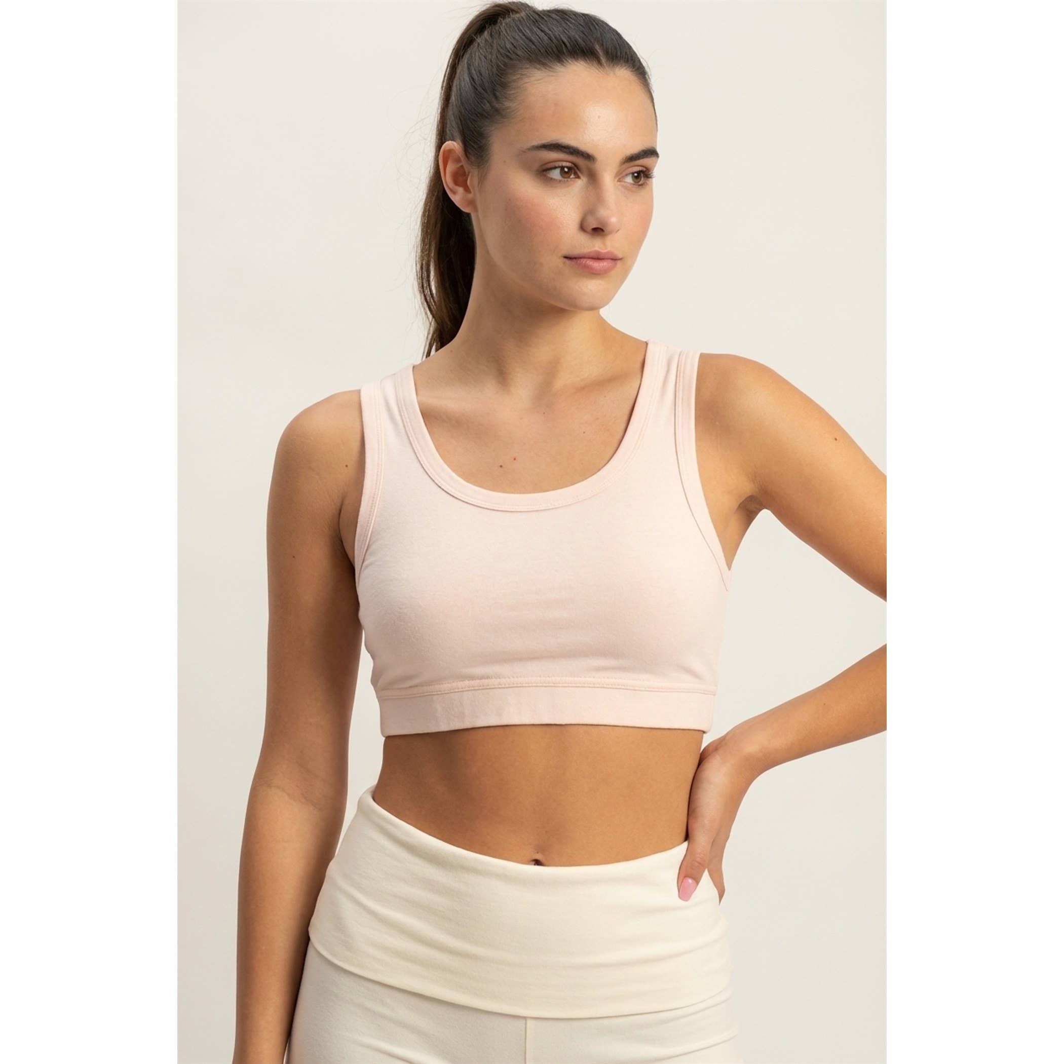 Cropped Tank Top: BUTTER