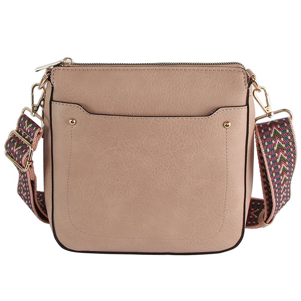 Boho Strap Leather Crossbody Messenger Bag: BS