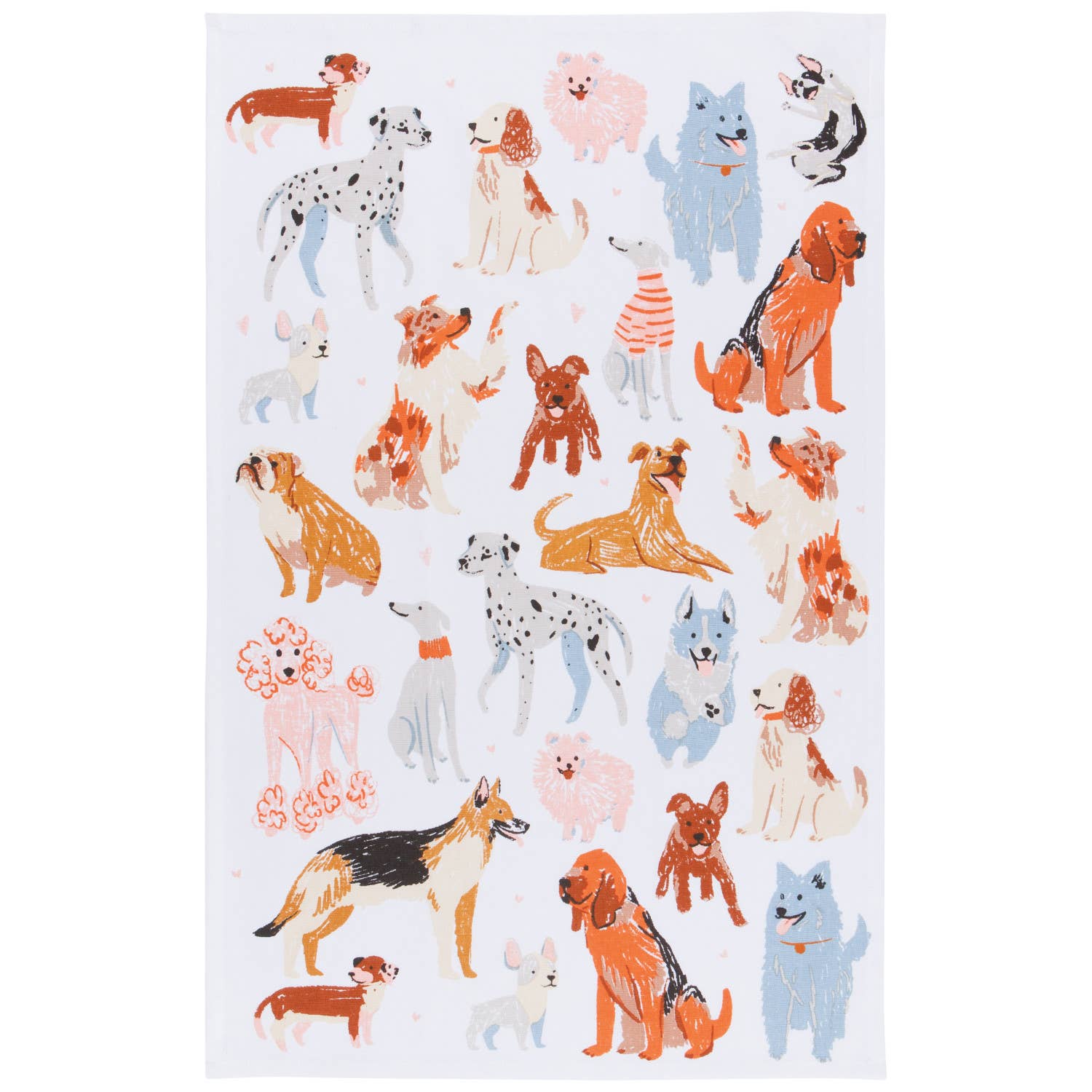 Puppos Puppies Dish Towel: Multi-Colored
