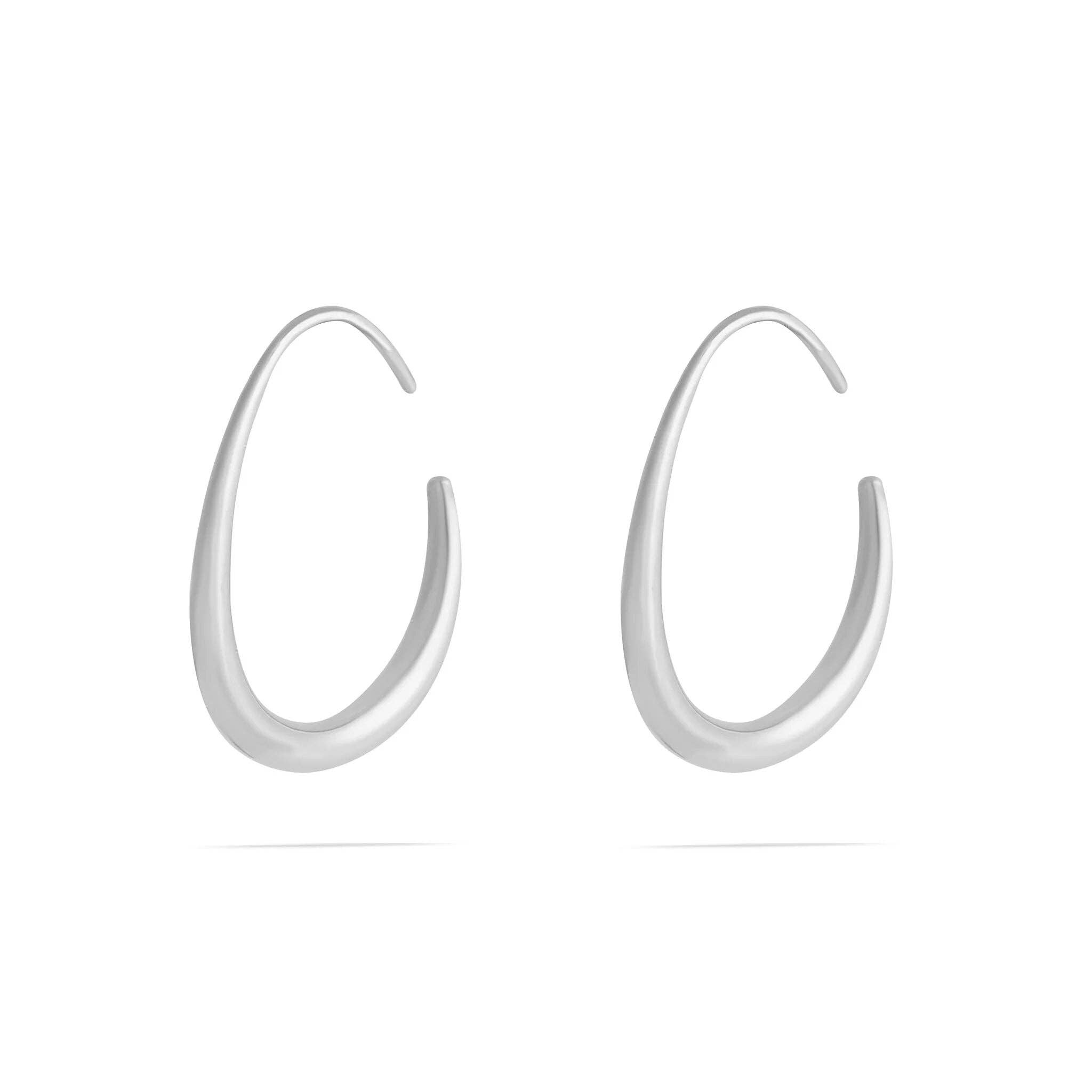 Abstract Hoop Earrings: Stainless