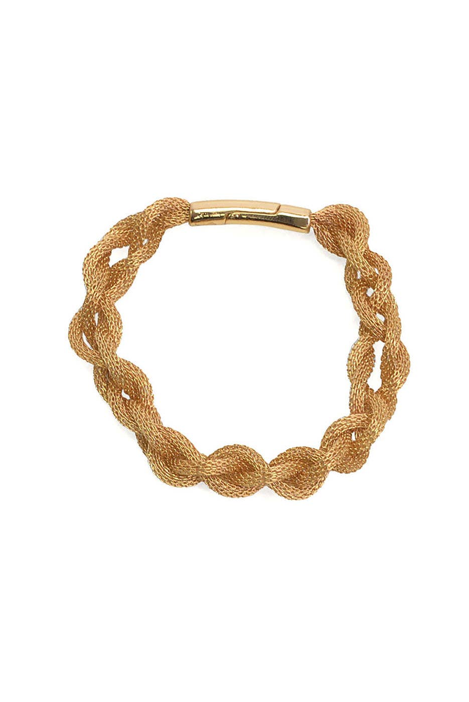 Braided Mesh Bracelet: Silver