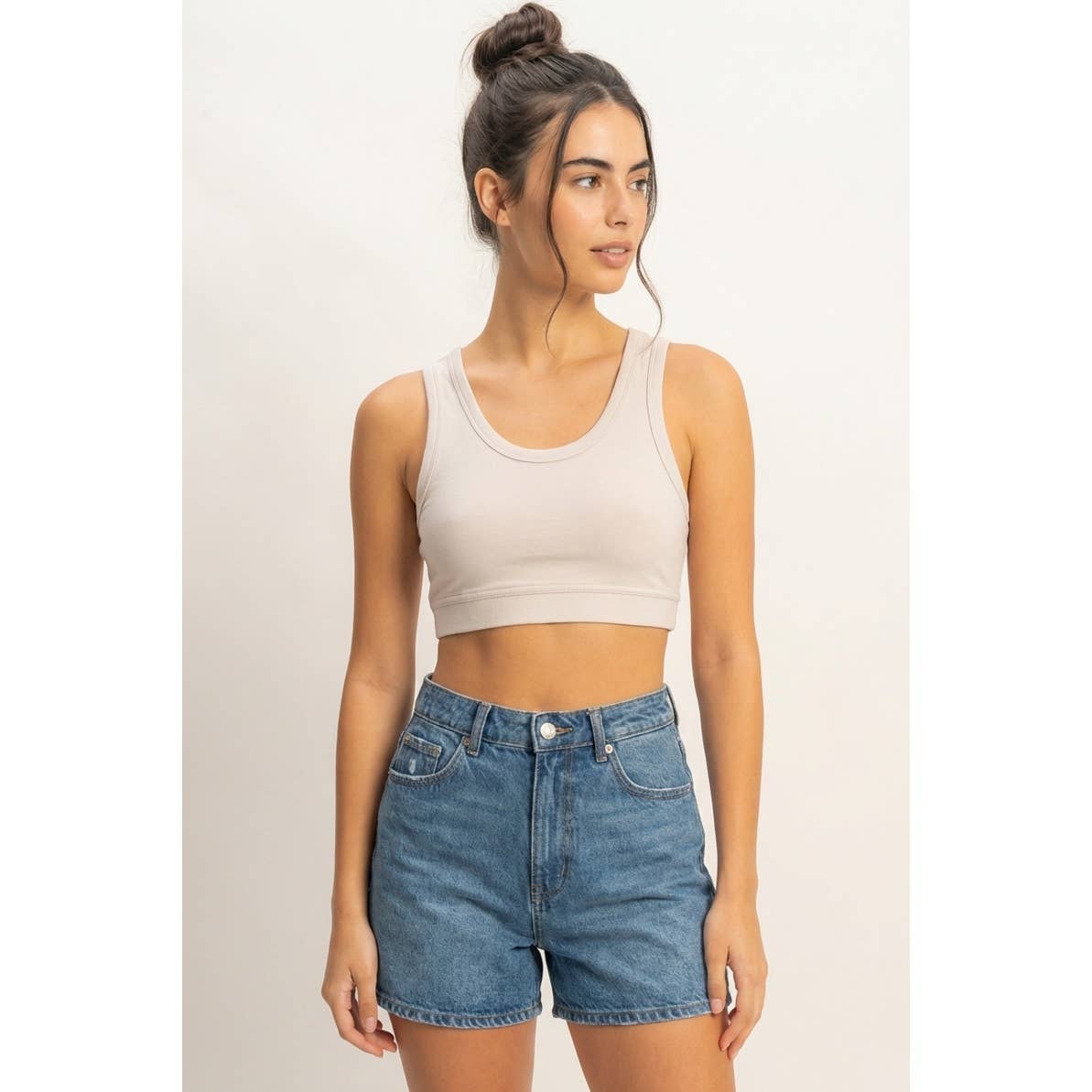 Cropped Tank Top: PASTEL VIOLET