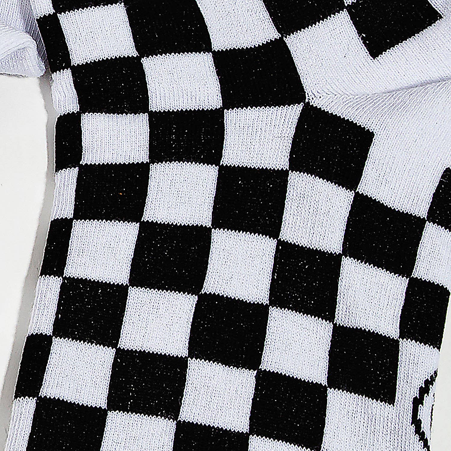 Black White Checkered Socks: MULTI