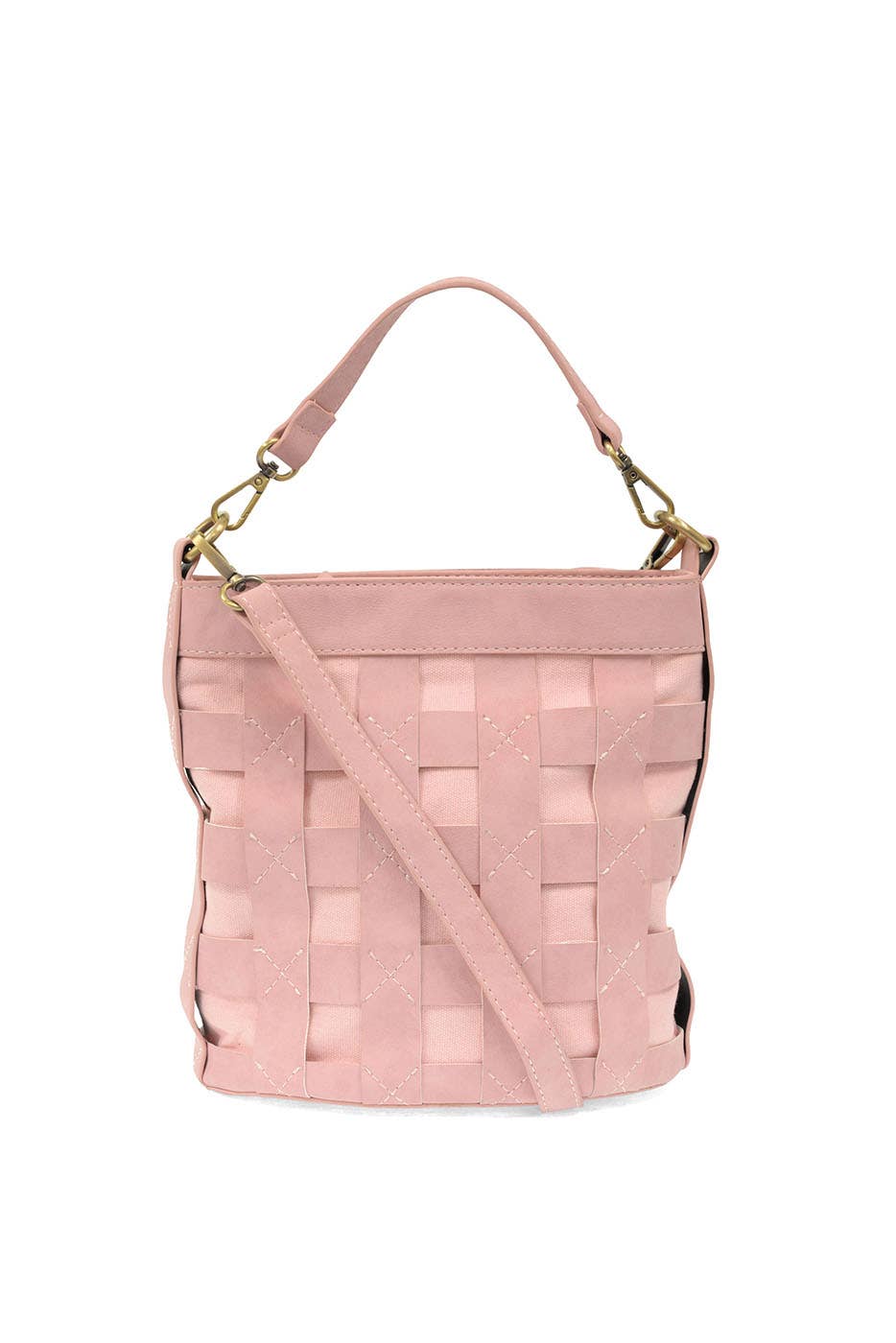 Brianna Cage Bucket Bag: Blush
