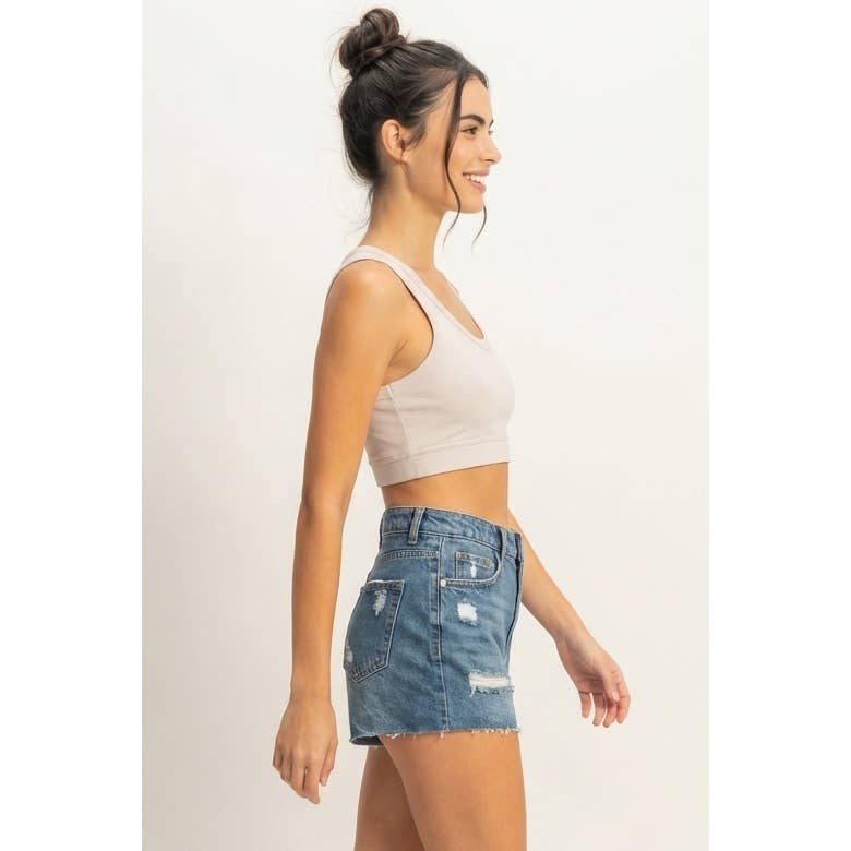 Cropped Tank Top: PASTEL VIOLET