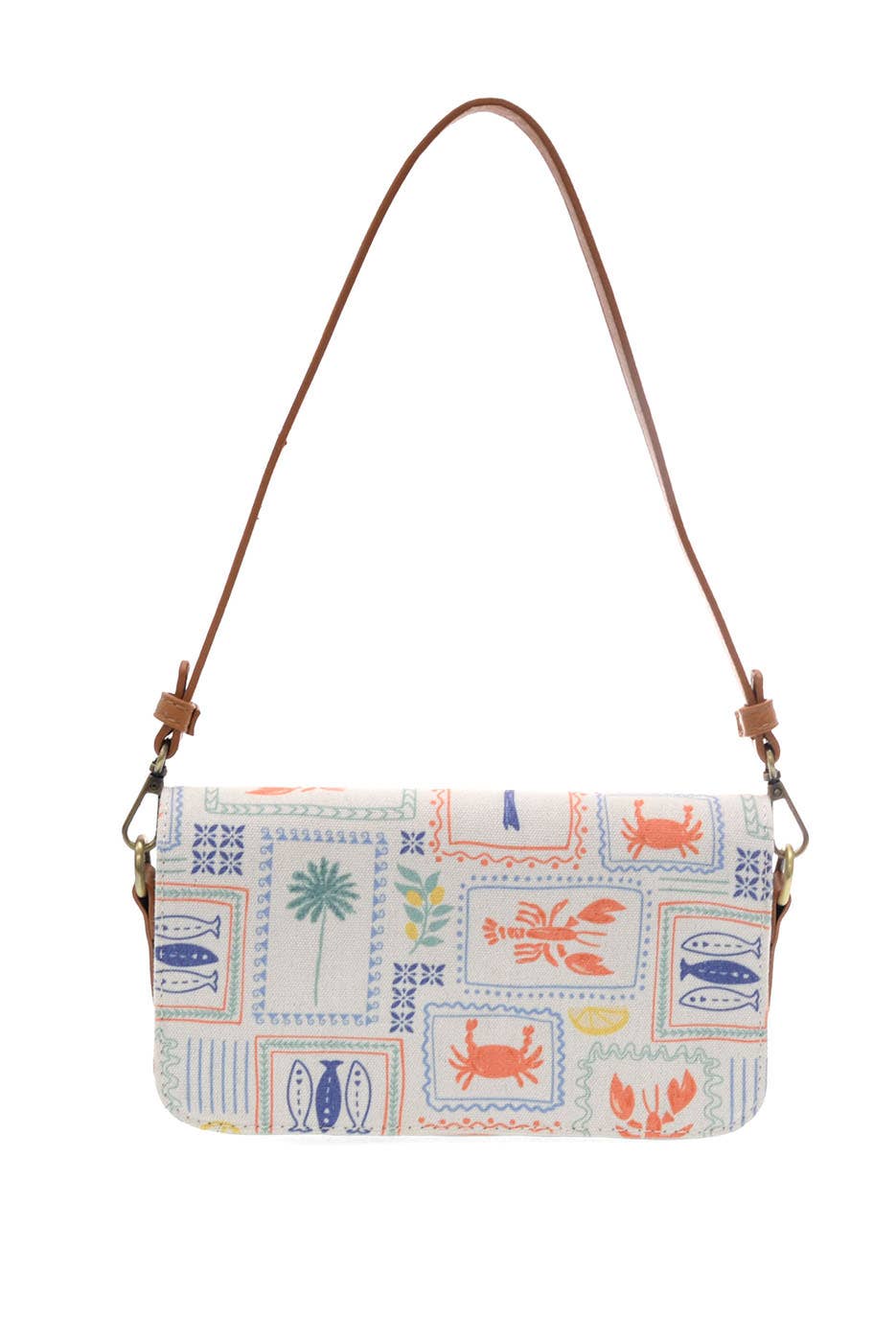 Coastal Canvas Mini Flap Crossbody: Multi