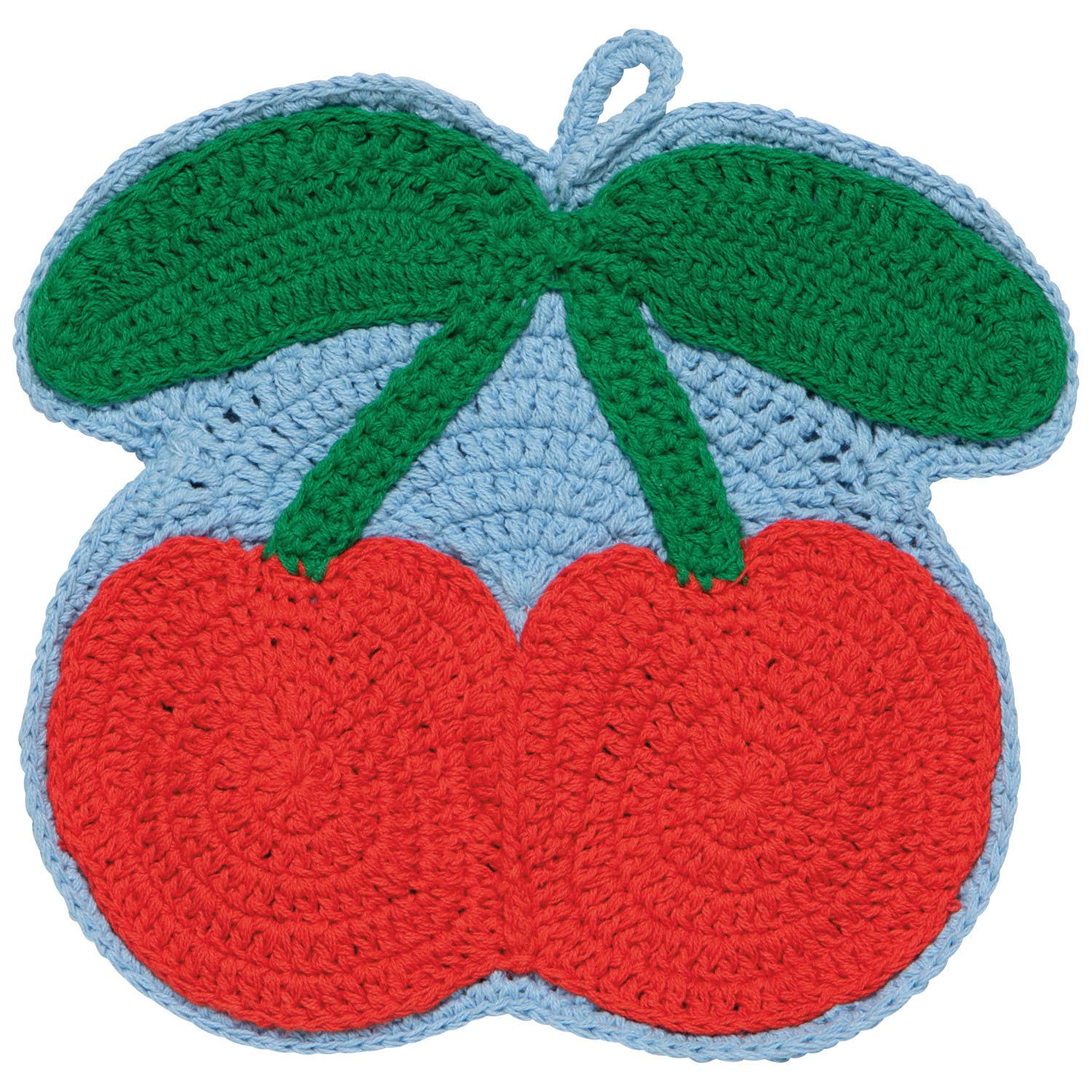 Very Cherry Crochet Trivet: Red