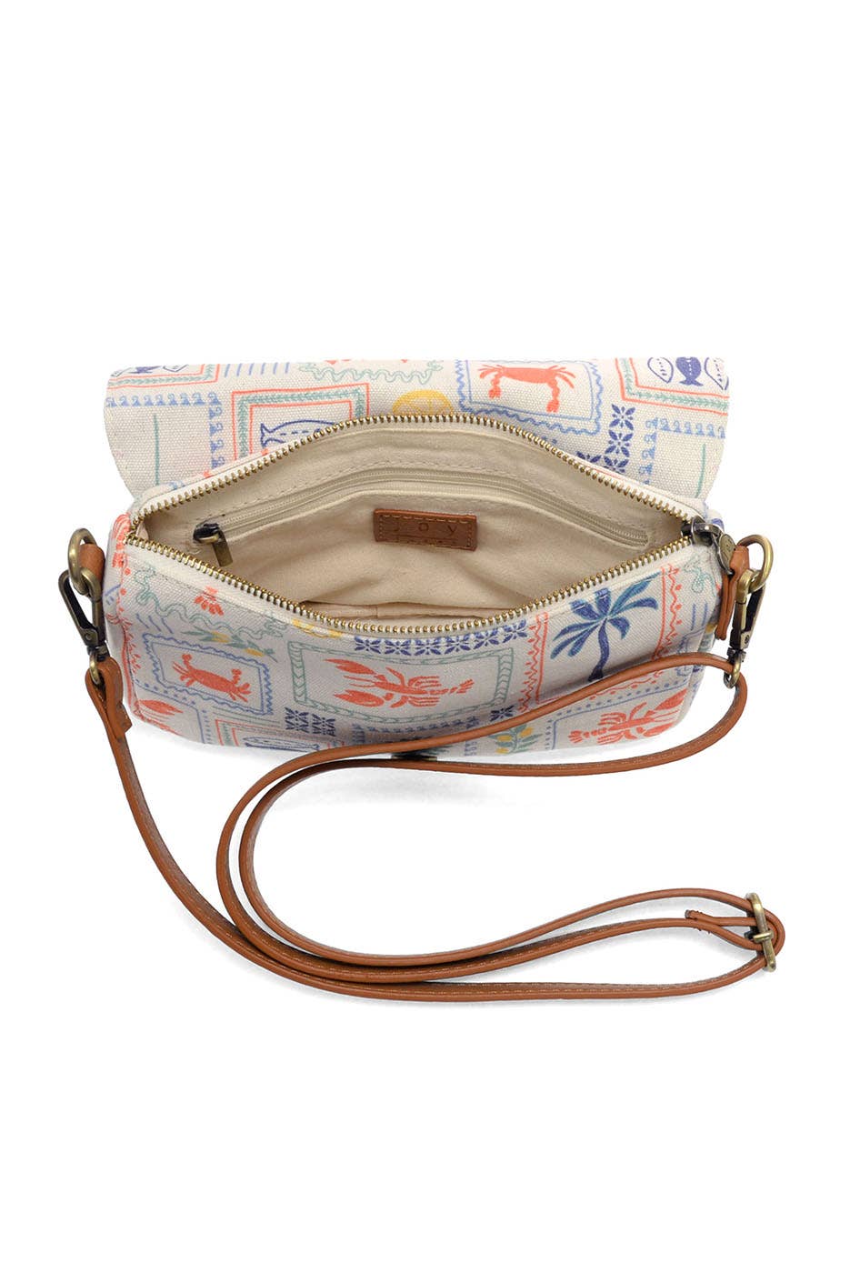Coastal Canvas Mini Flap Crossbody: Multi