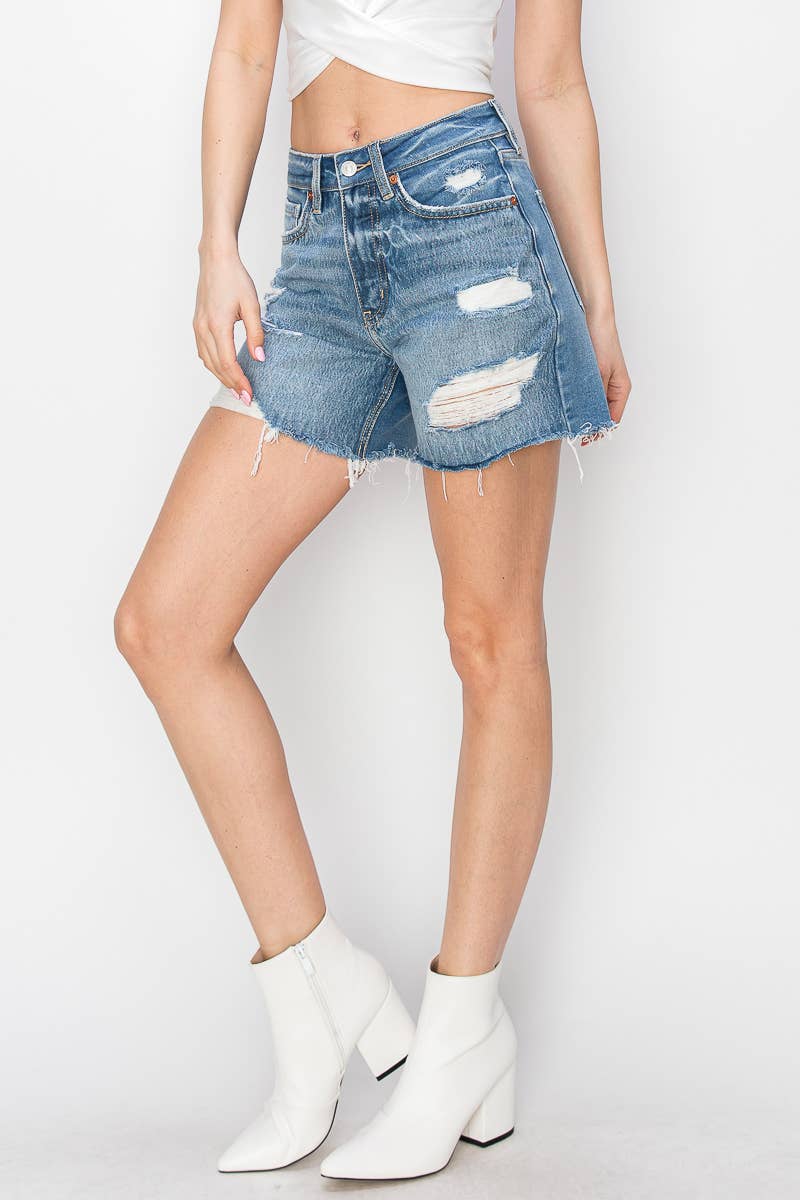 *HYBRID STYLE* HIGH RISE MIDI SHORTS: Large