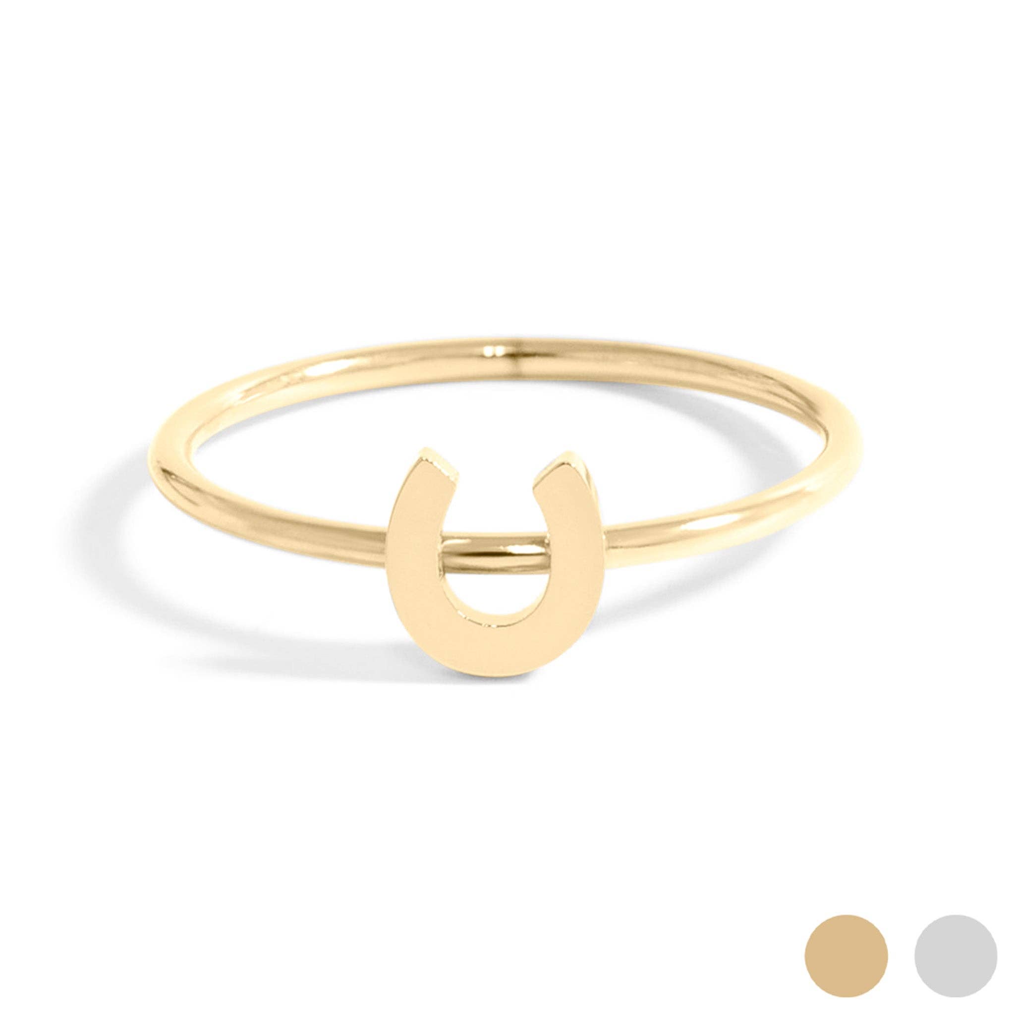 Horseshoe Stacking Ring: Gold, 6