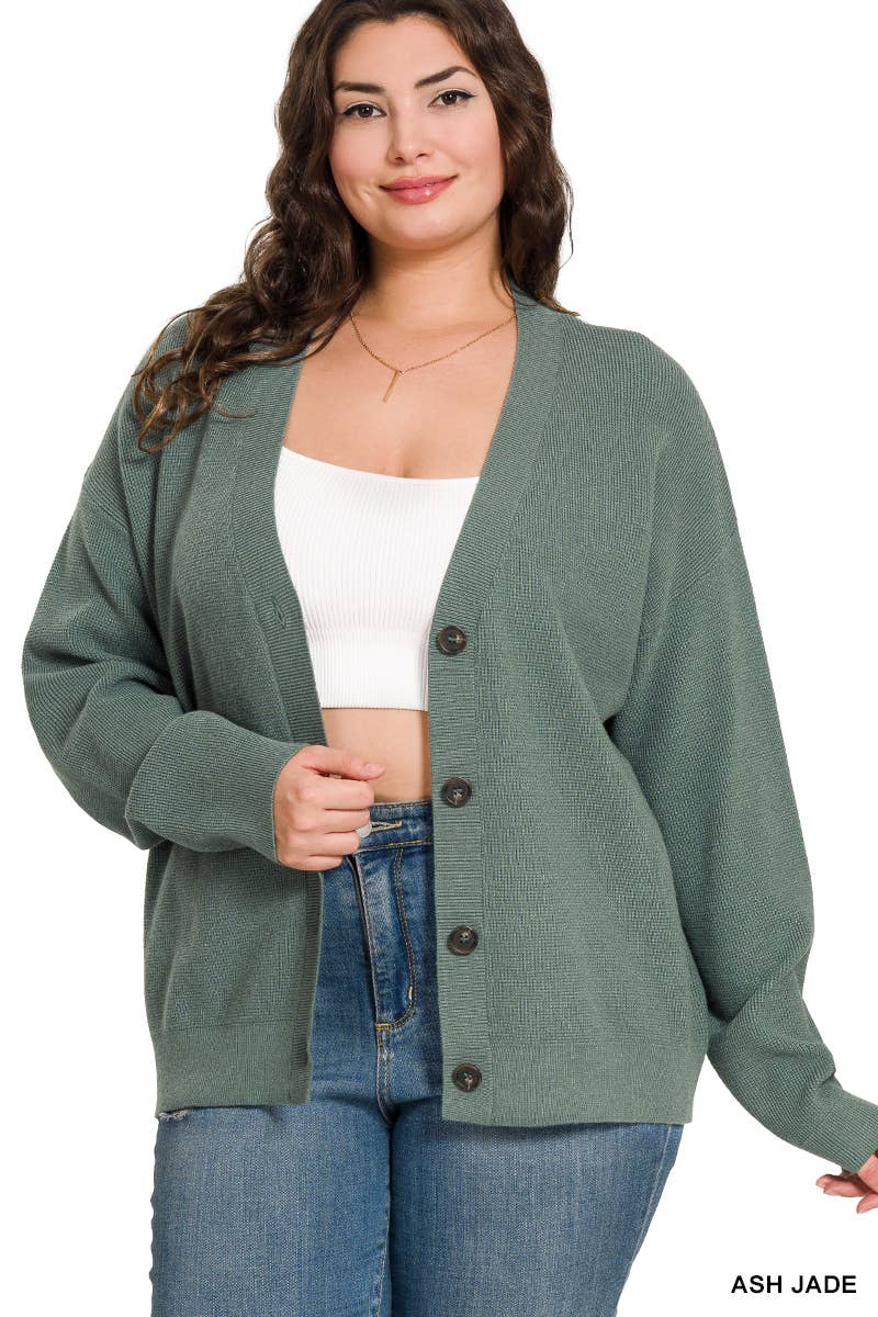Plus Cardigan: ASH JADE