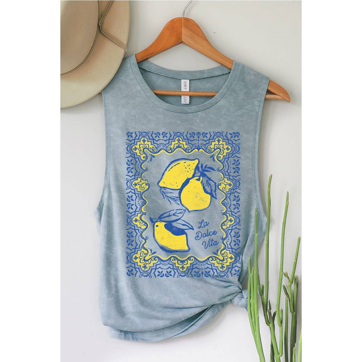 LA DOLCE VITA GRAPHIC TANK TOP: White