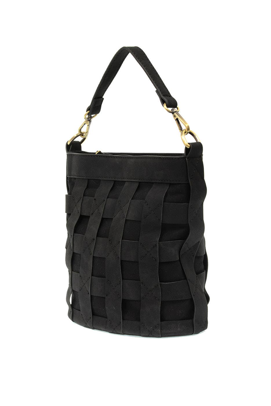 Brianna Cage Bucket Bag: Walnut
