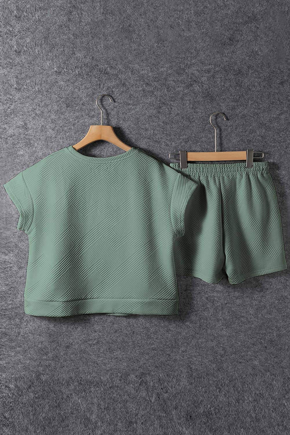 Plus Size Shorts Set: Mineral Blue, Plus-1X